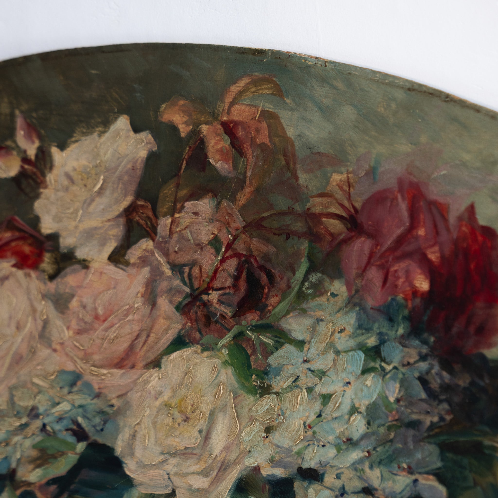 Floral Still Life in Oval Oil Painting - elsie green - art