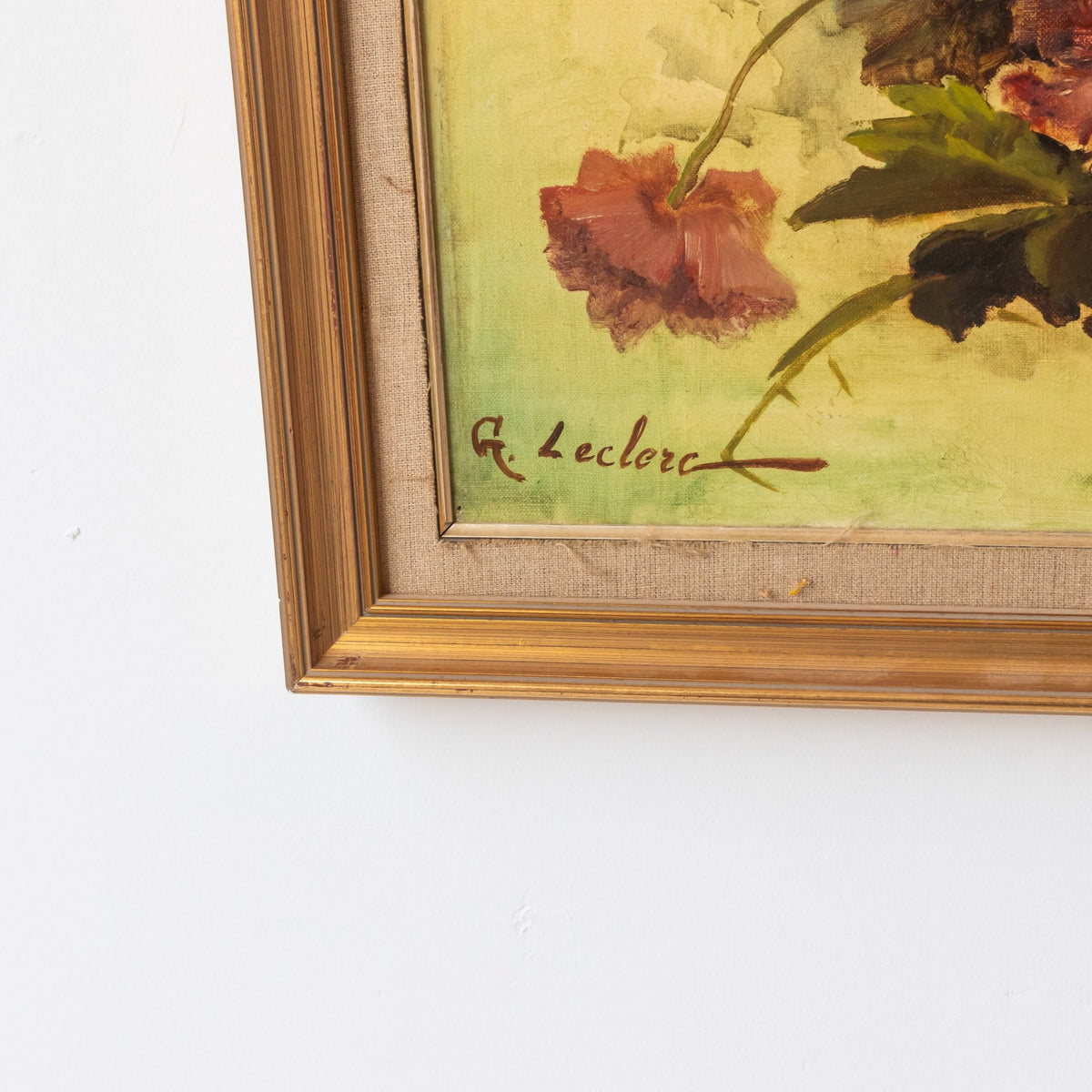 Floral Still Life on Yellow Drape Oil Painting - elsie green - art