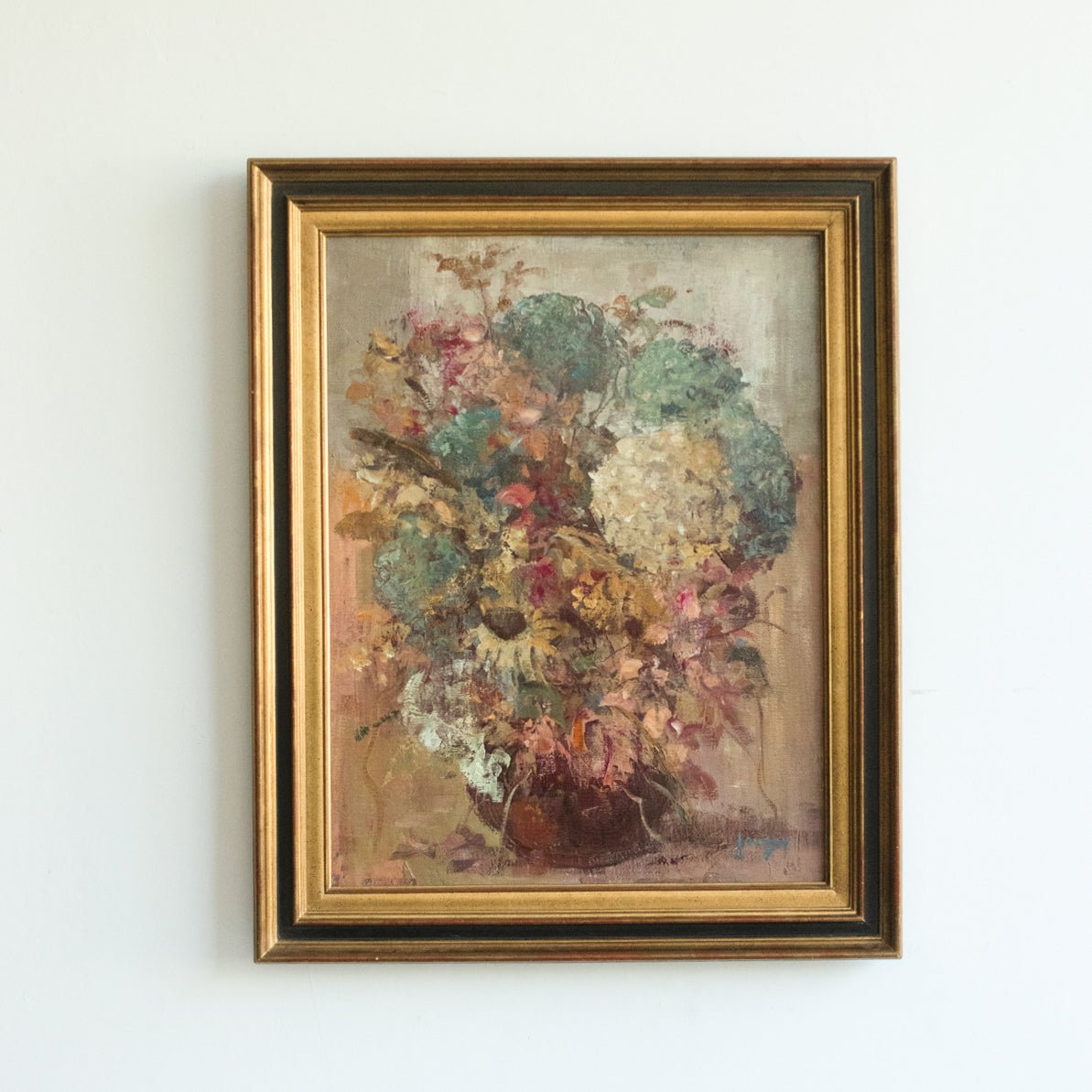 Floral Still Life with Hydrangeas Oil Painting - elsie green - art