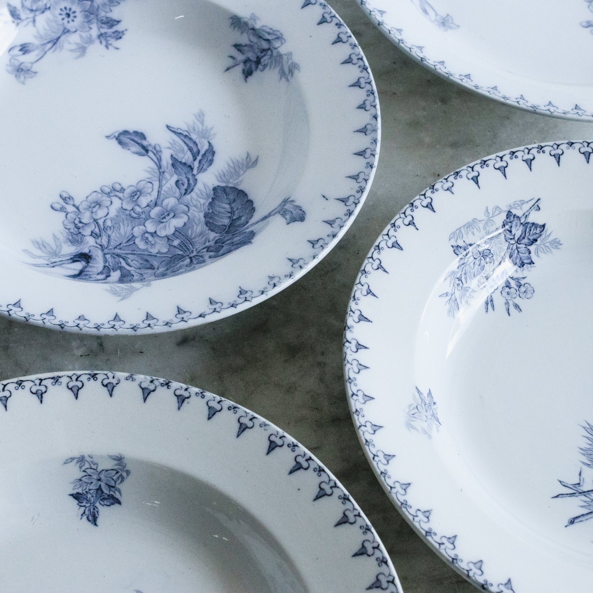 Flore Transferware Bowl Set Of 6 - elsie green - The French Kitchen