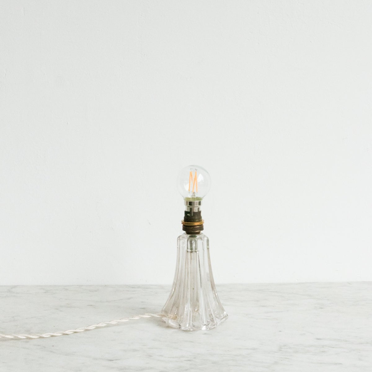 Fluted Crystal Accent Lamp - elsie green - Decor