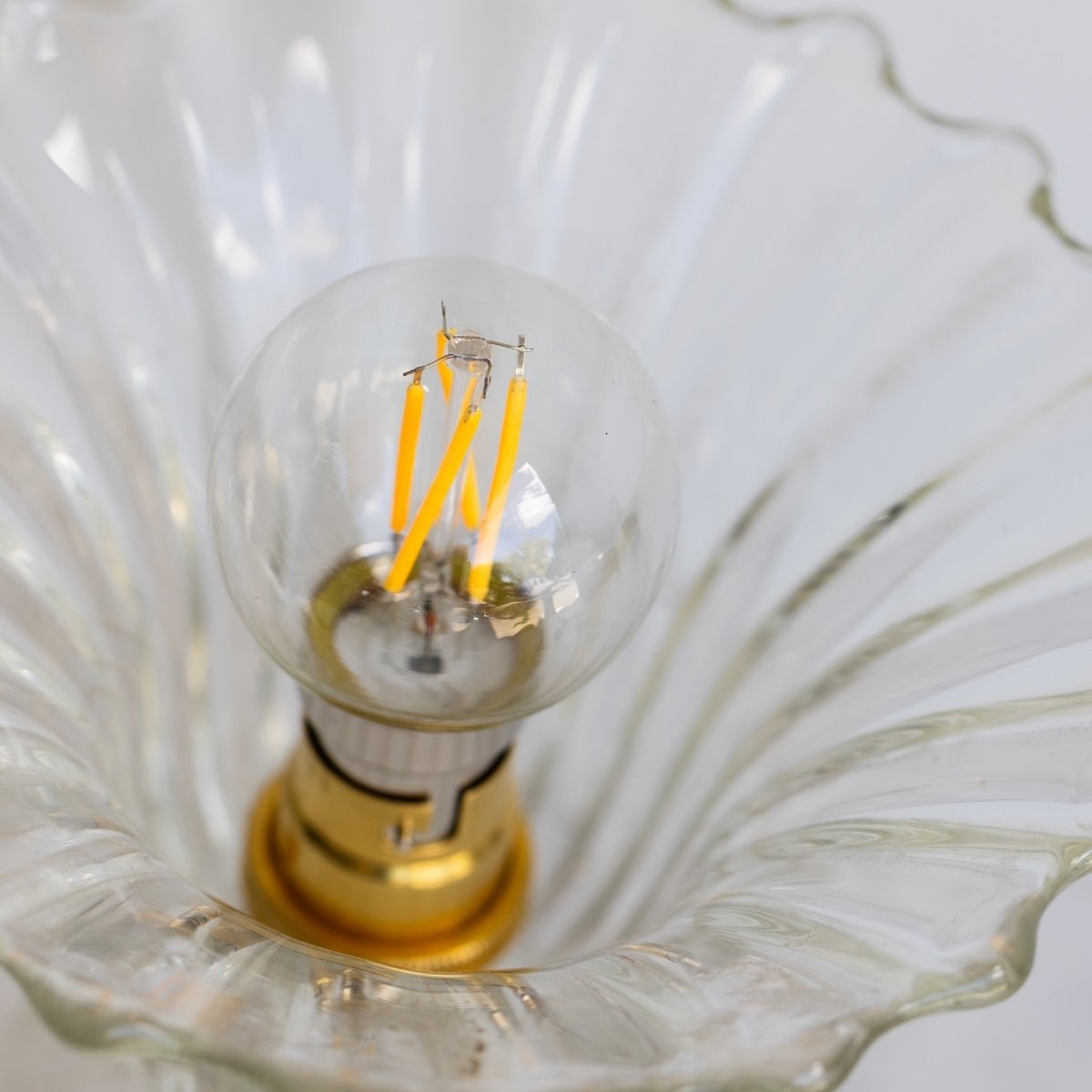 Fluted Glass Accent Lamp - elsie green - decor