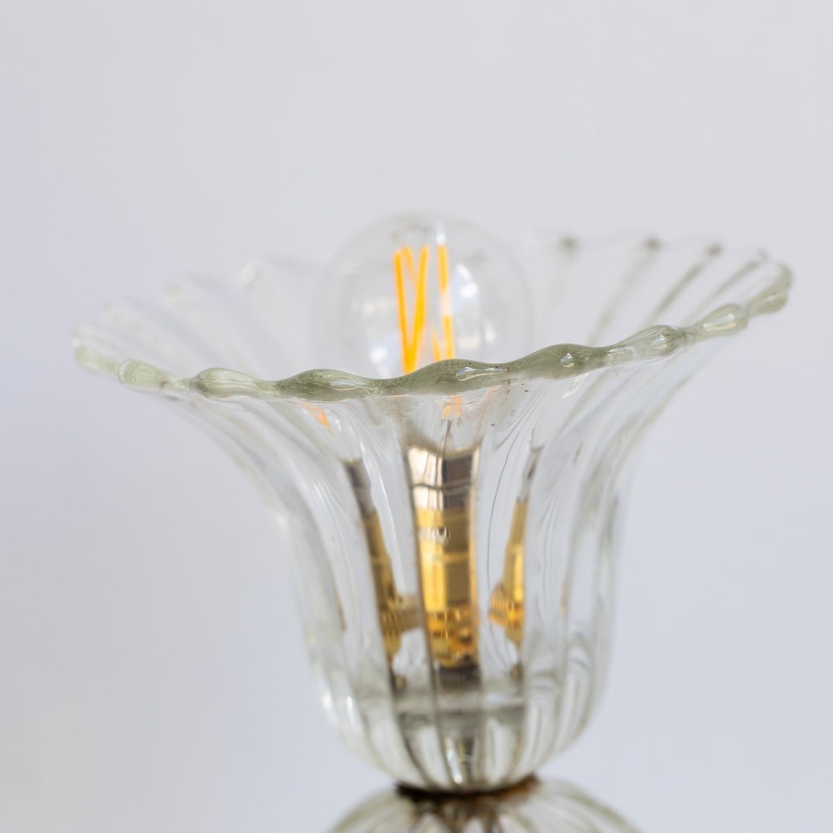 Fluted Glass Accent Lamp - elsie green - decor