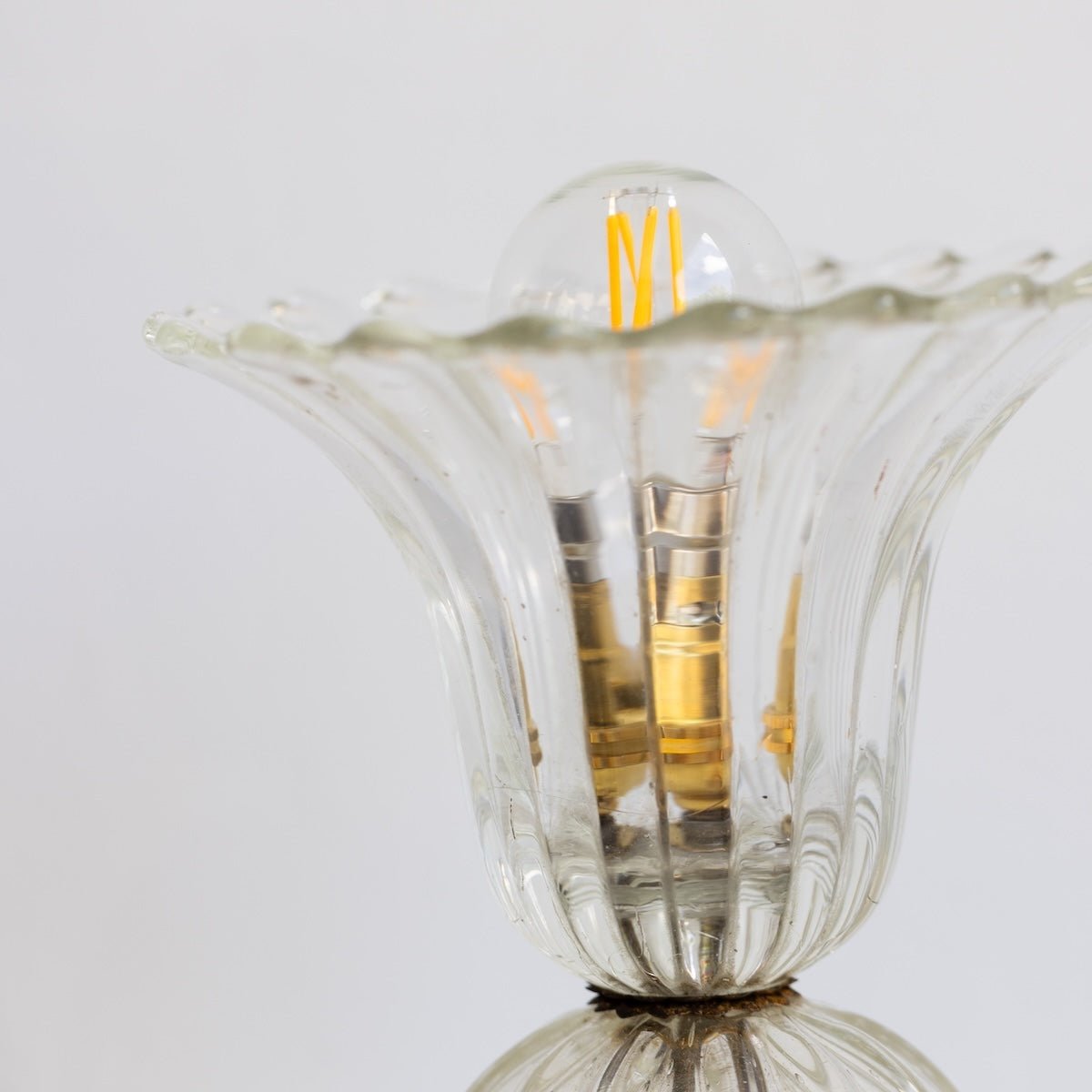 Fluted Glass Accent Lamp - elsie green - decor