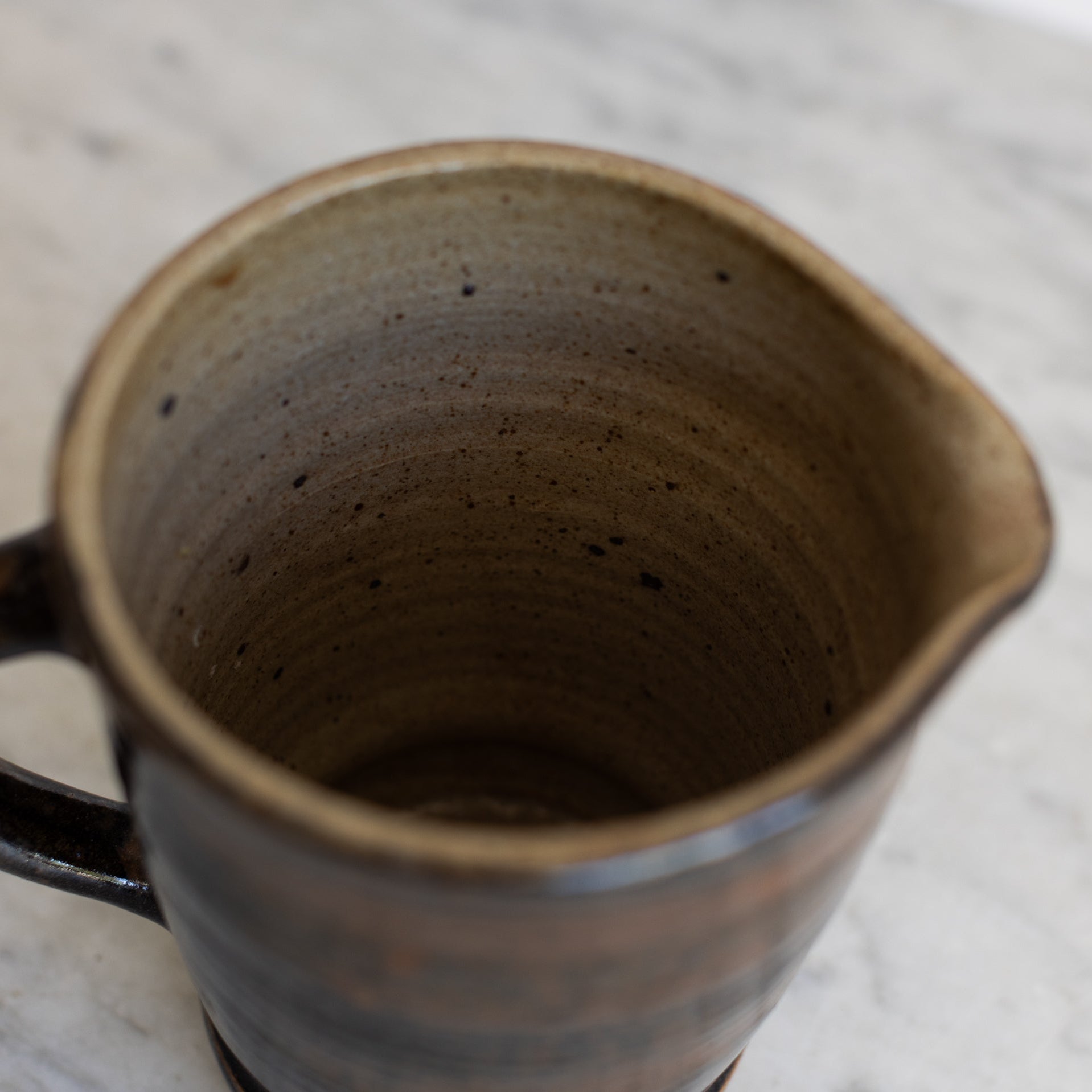 Fontgambault Abbey Stoneware Pitcher | Signed by Artist - elsie green - the french kitchen
