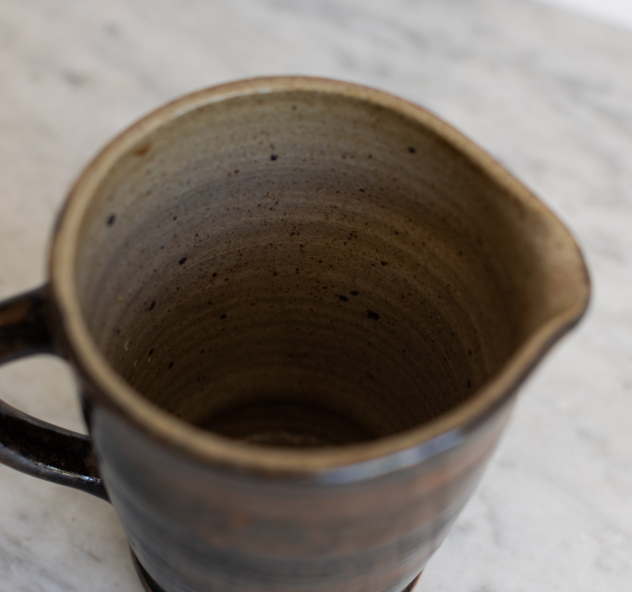 Fontgambault Abbey Stoneware Pitcher | Signed by Artist - elsie green - the french kitchen