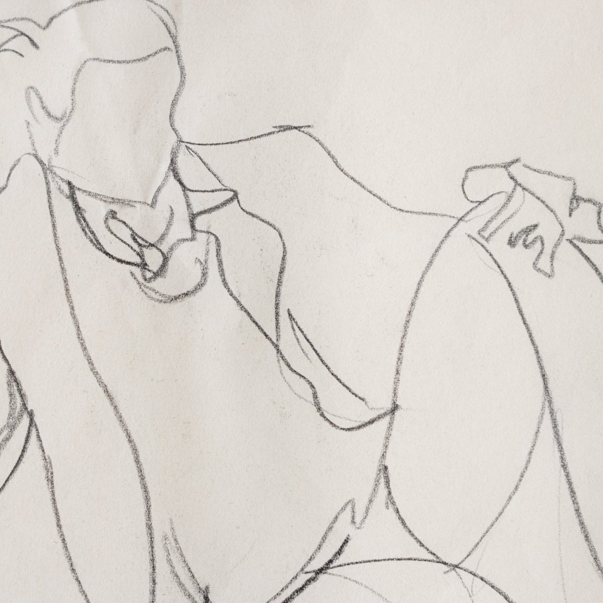 Framed Drawing with Seated Man | Guy Aubert - elsie green - art