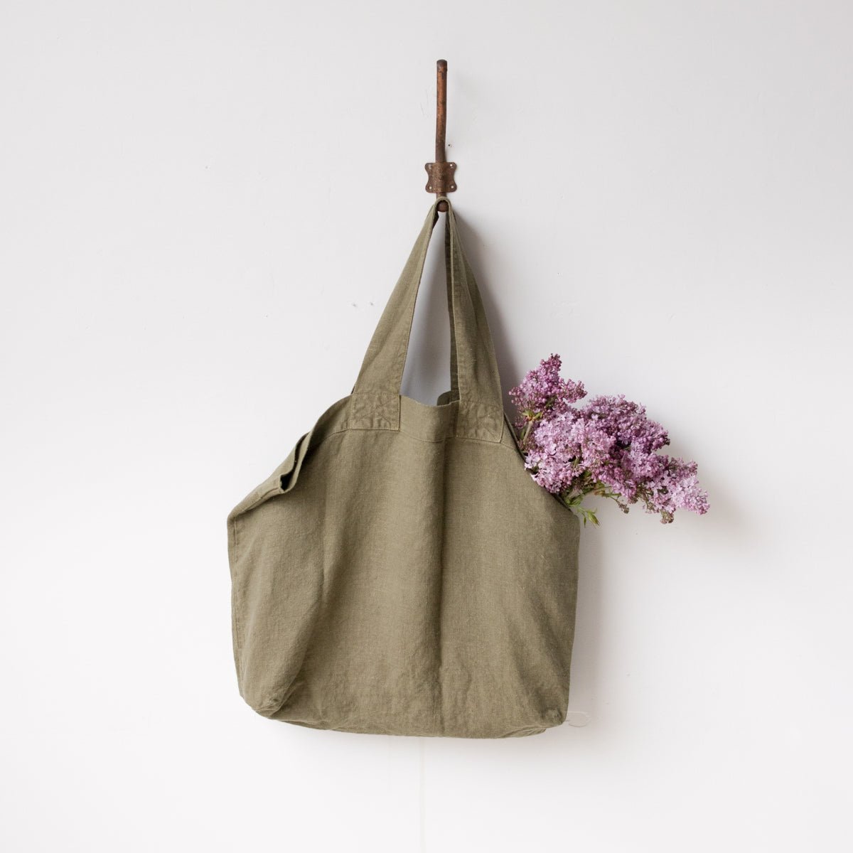 French Linen Tote Bag - elsie green - textiles