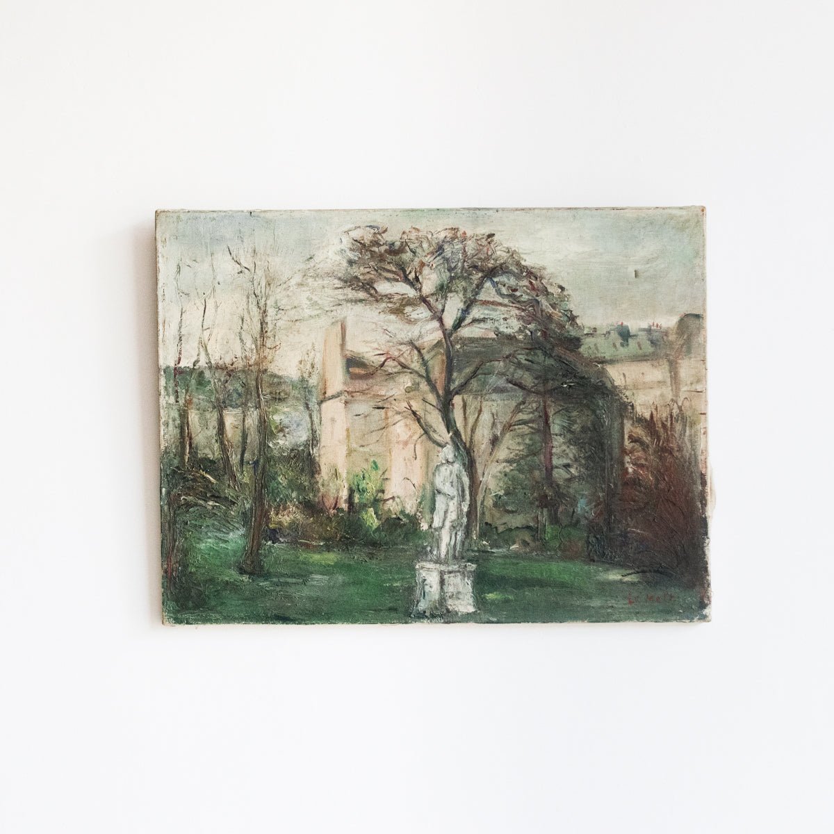 Garden with Sculpture Oil Painting - elsie green - Art