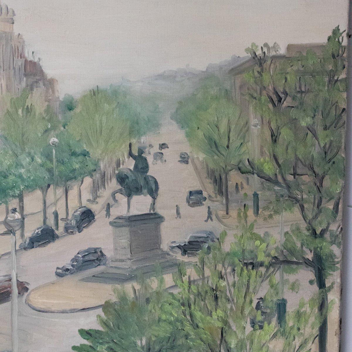George Washington At Place D’Iéna Paris Oil Painting | Dated 1939 - elsie green - Art