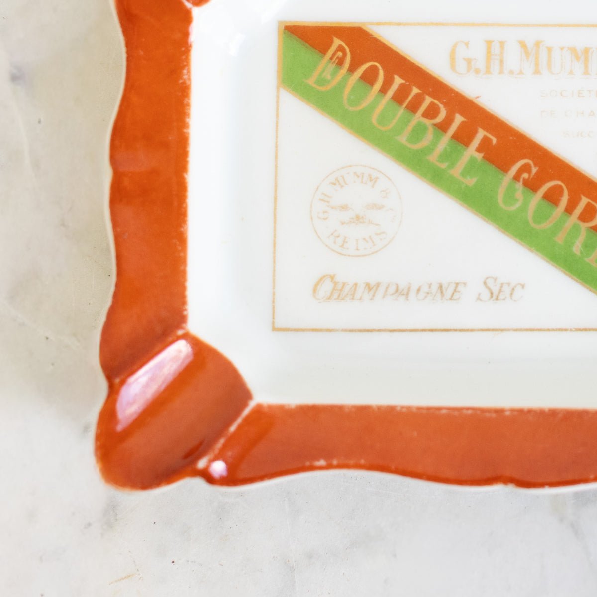 GH Mumm Porcelain Ashtray - elsie green - decor