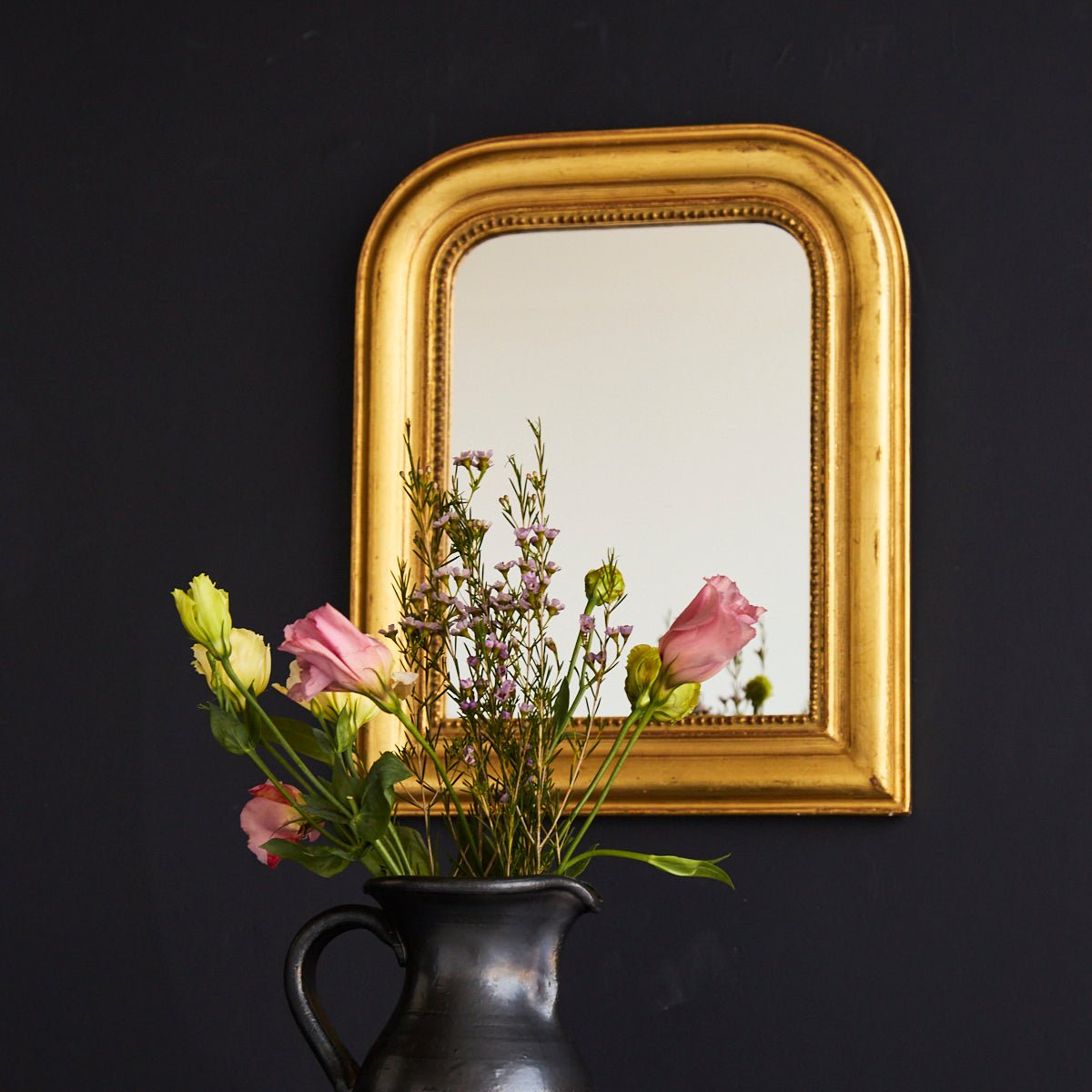Gilded Louis Philippe Mirror | 15.25 x 19 - elsie green - decor