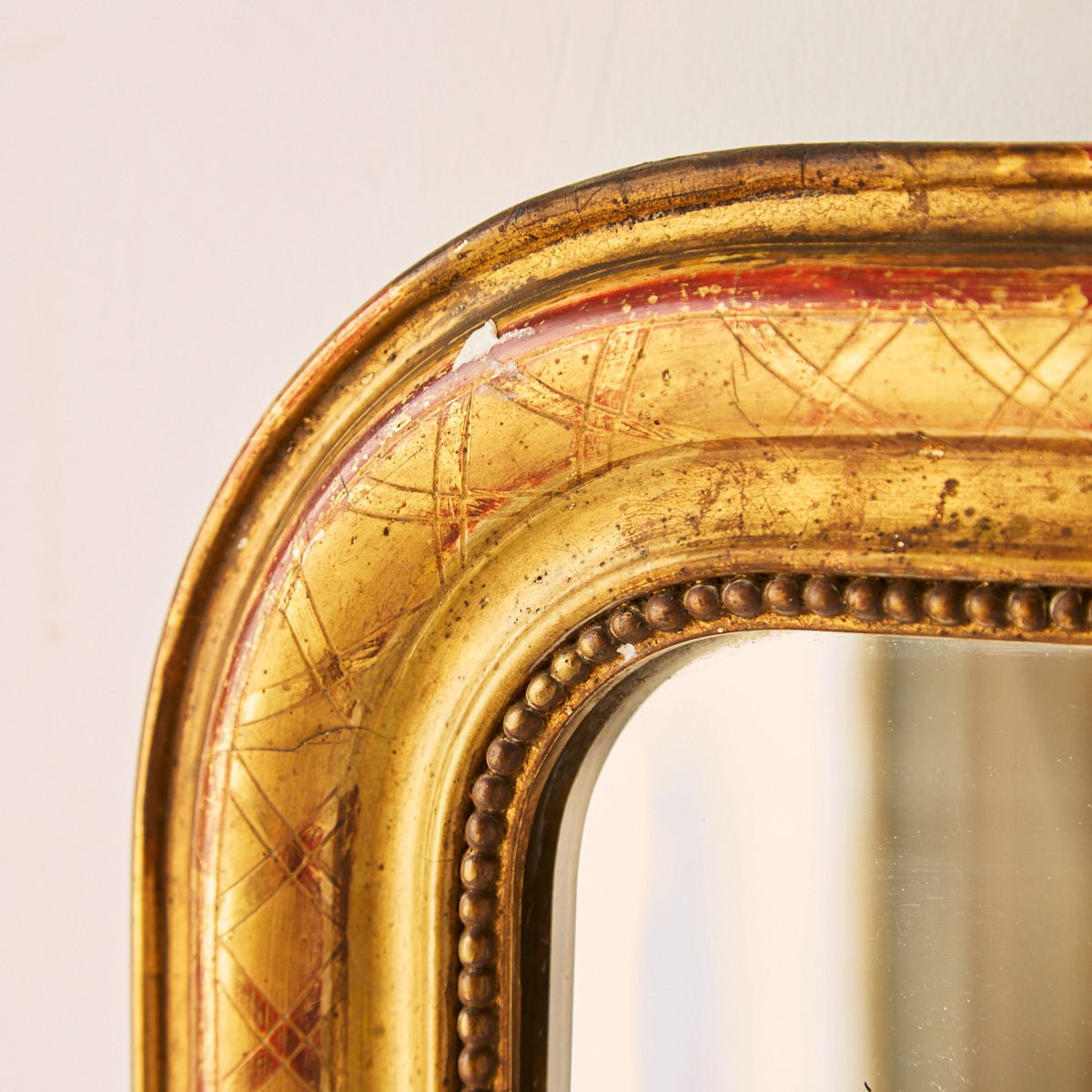 Gilded Louis Philippe Mirror | 20.25 x 25 - elsie green - decor