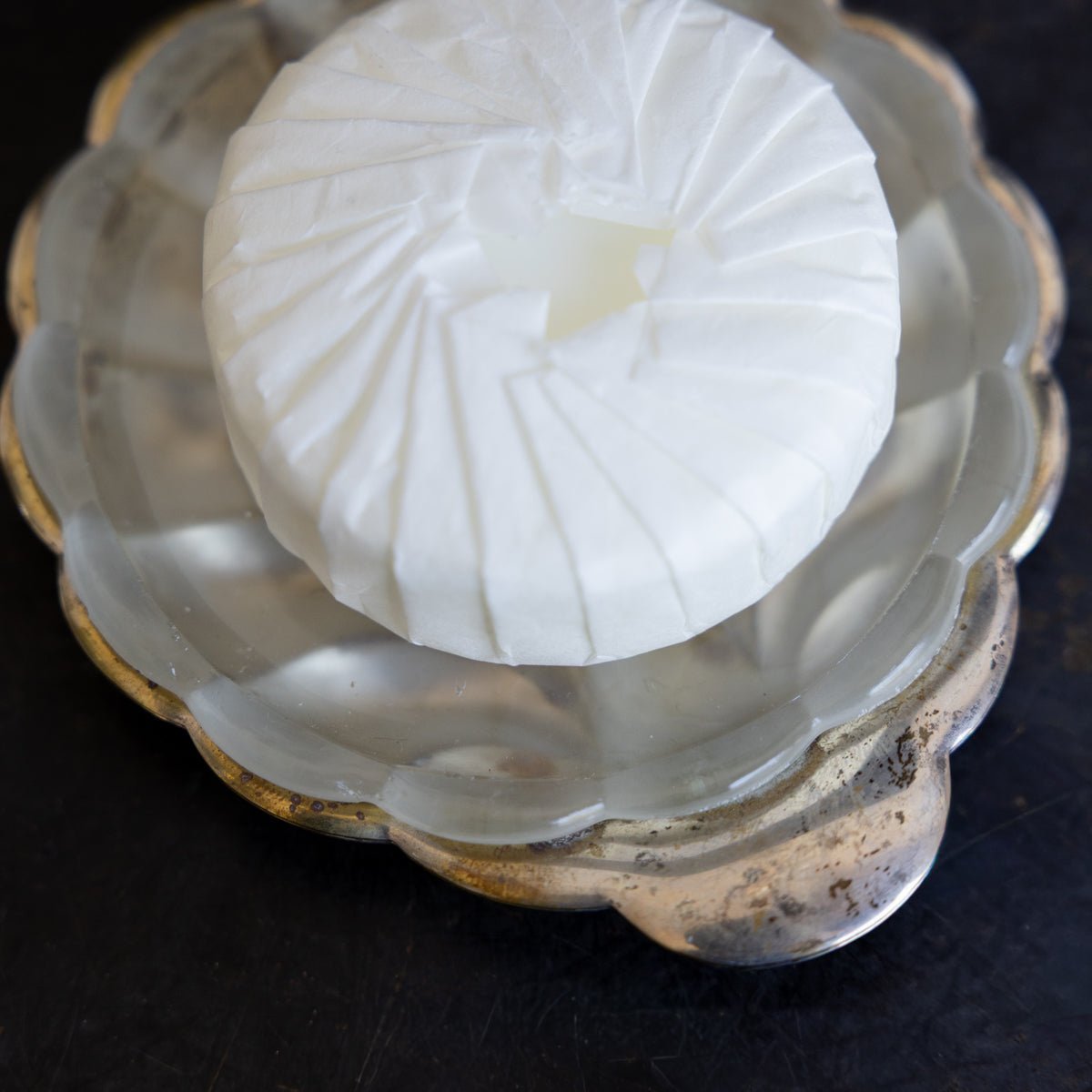 Glass & Silver Shell Soap Dish - elsie green - decor