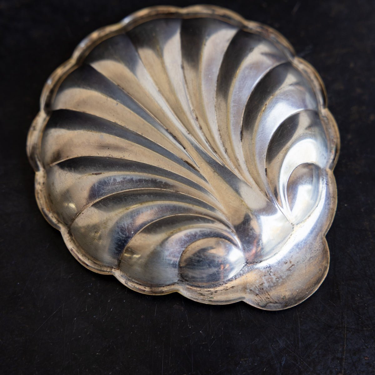 Glass & Silver Shell Soap Dish - elsie green - decor