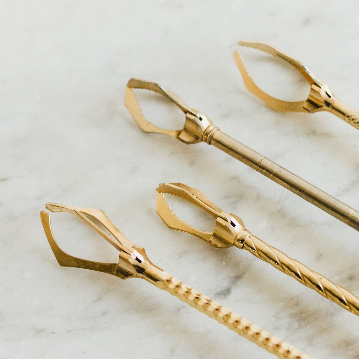 Gold - Plated Cocktail Tongs - elsie green - the french kitchen