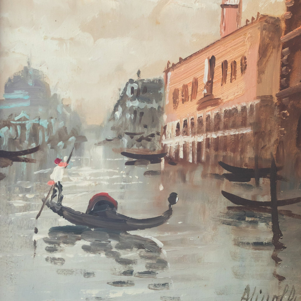 Gondolier Oil Painting - elsie green - art