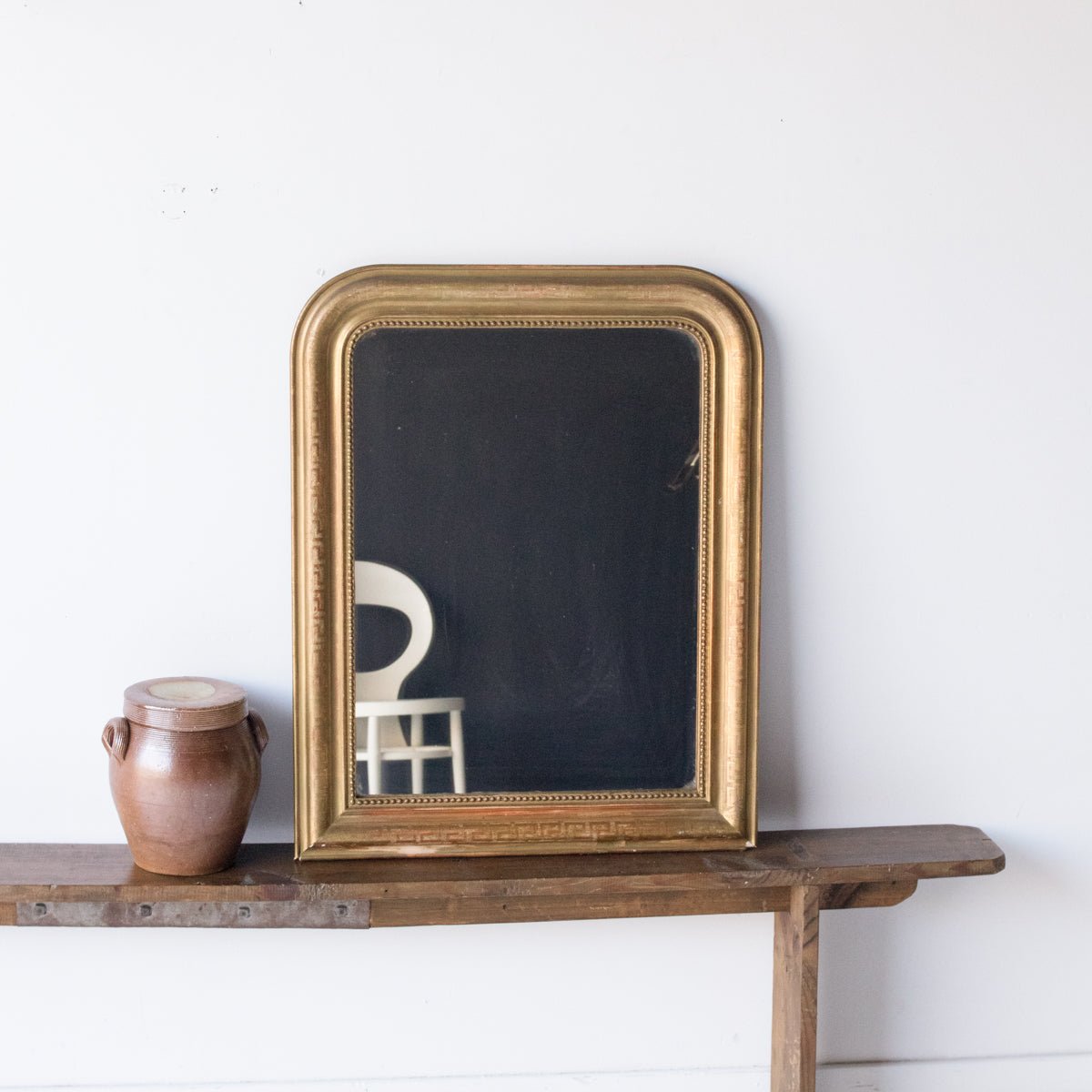 Greek Key Mirror With Red Clay Bole | 23 X 29 - elsie green - decor