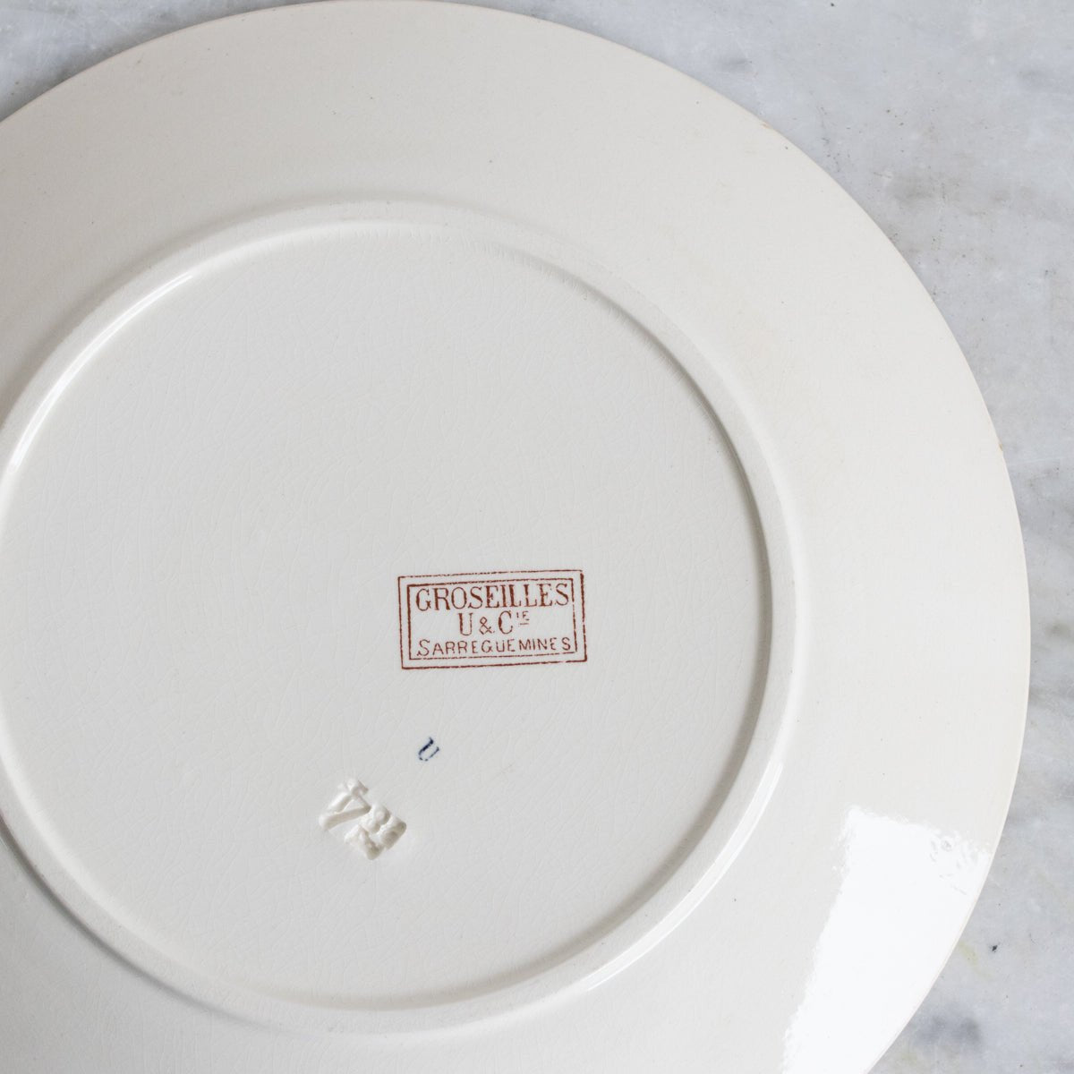 Grosseilles Transferware Dinner Plate Set Of 7 - elsie green - The French Kitchen