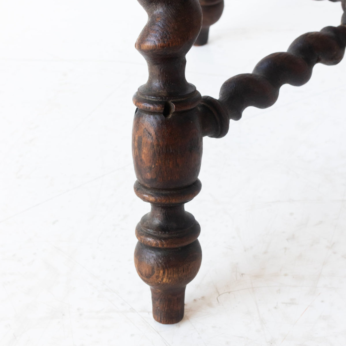 Hand Carved Spindle Stool - elsie green - furniture