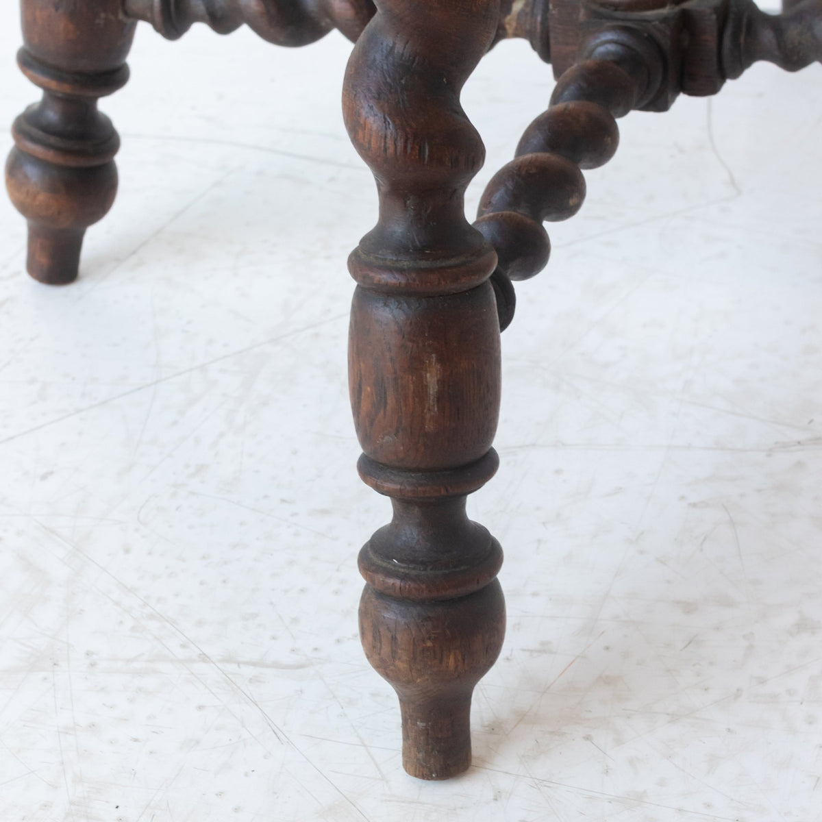 Hand Carved Spindle Stool - elsie green - furniture