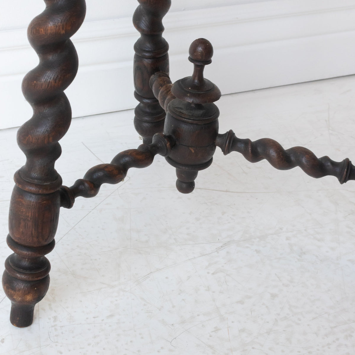 Hand Carved Spindle Stool - elsie green - furniture
