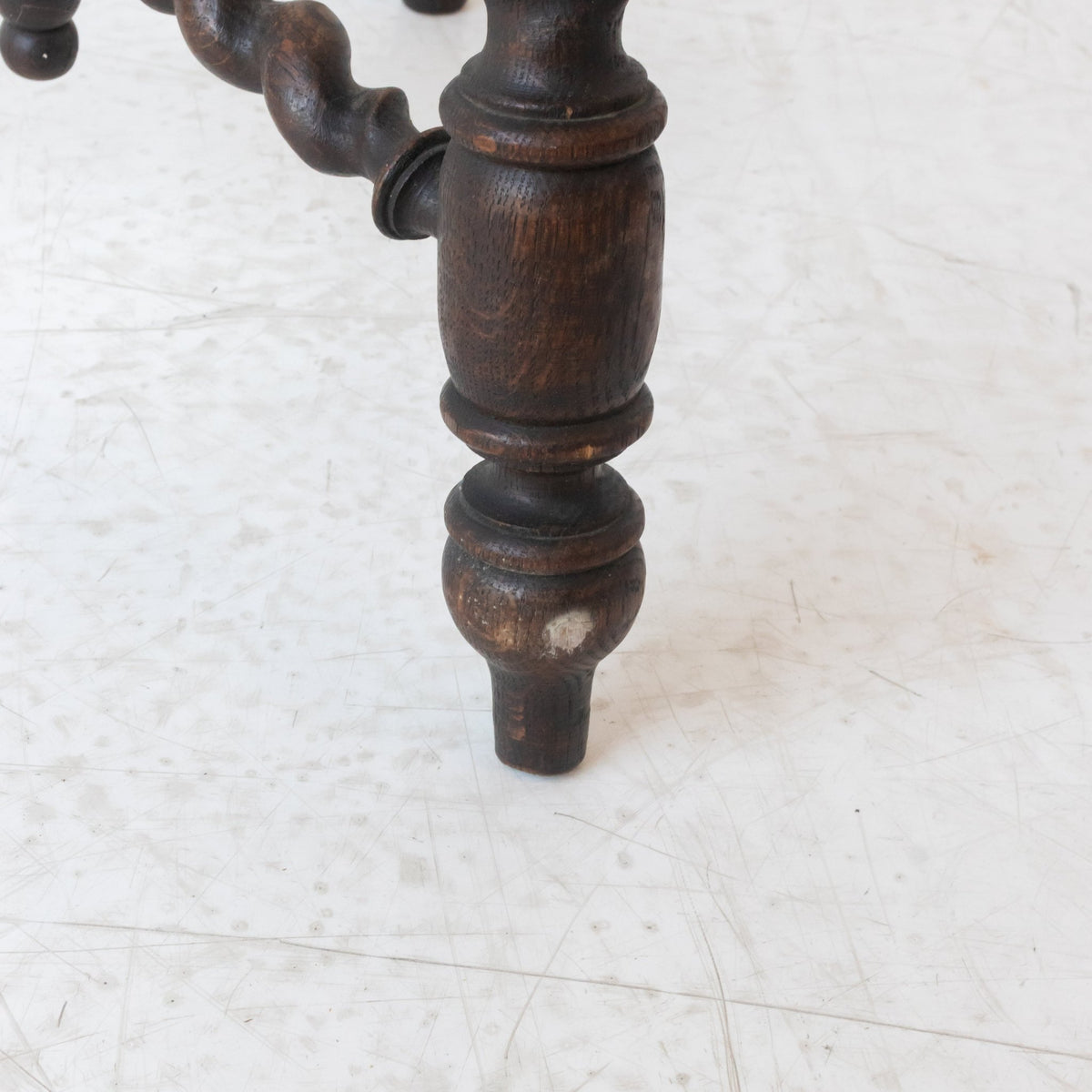 Hand Carved Spindle Stool - elsie green - furniture