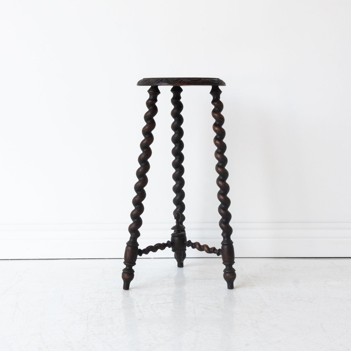 Hand Carved Spindle Stool - elsie green - furniture