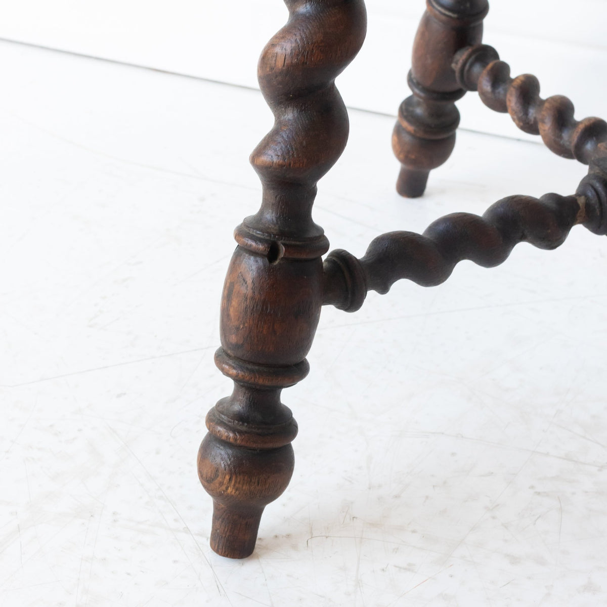 Hand Carved Spindle Stool - elsie green - furniture