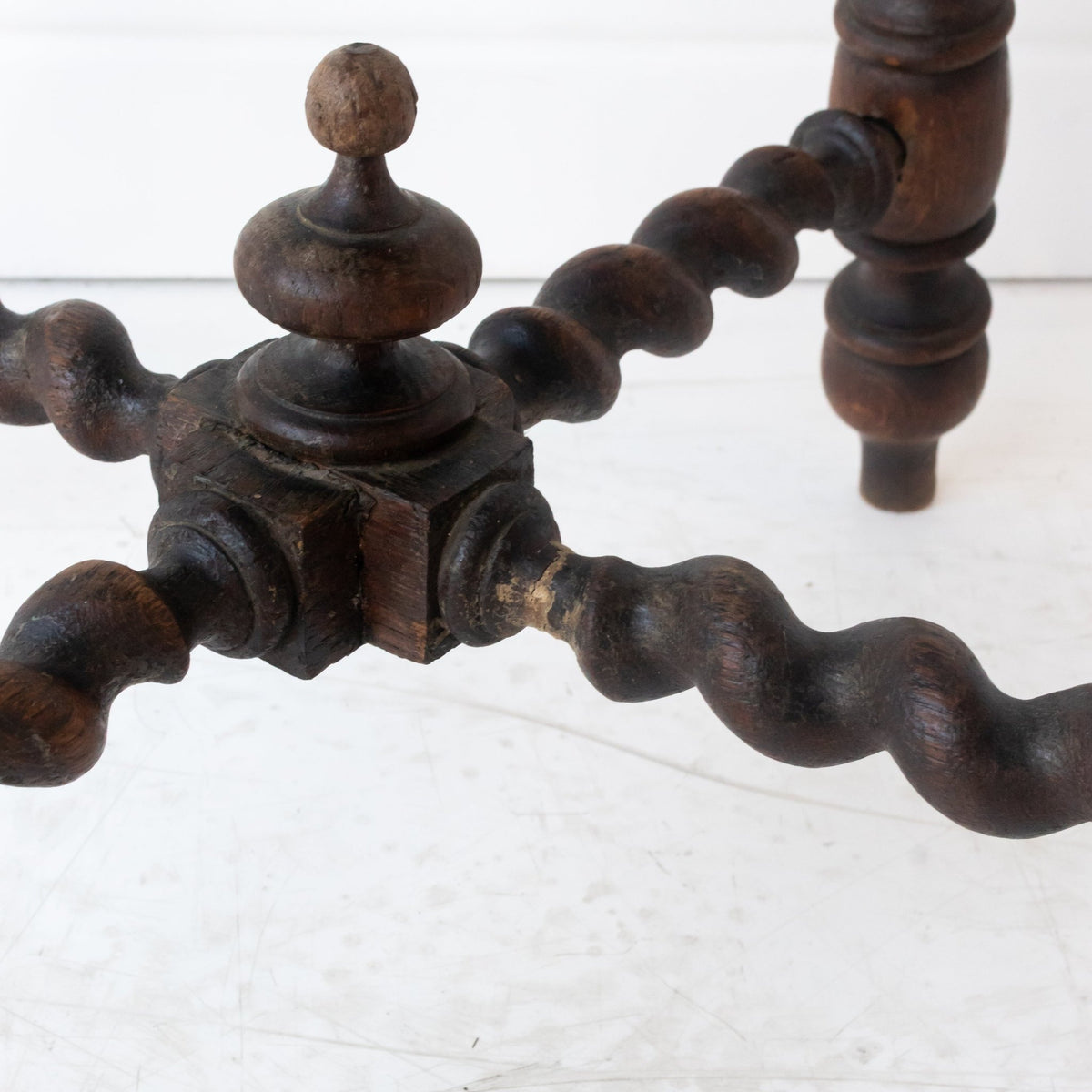 Hand Carved Spindle Stool - elsie green - furniture