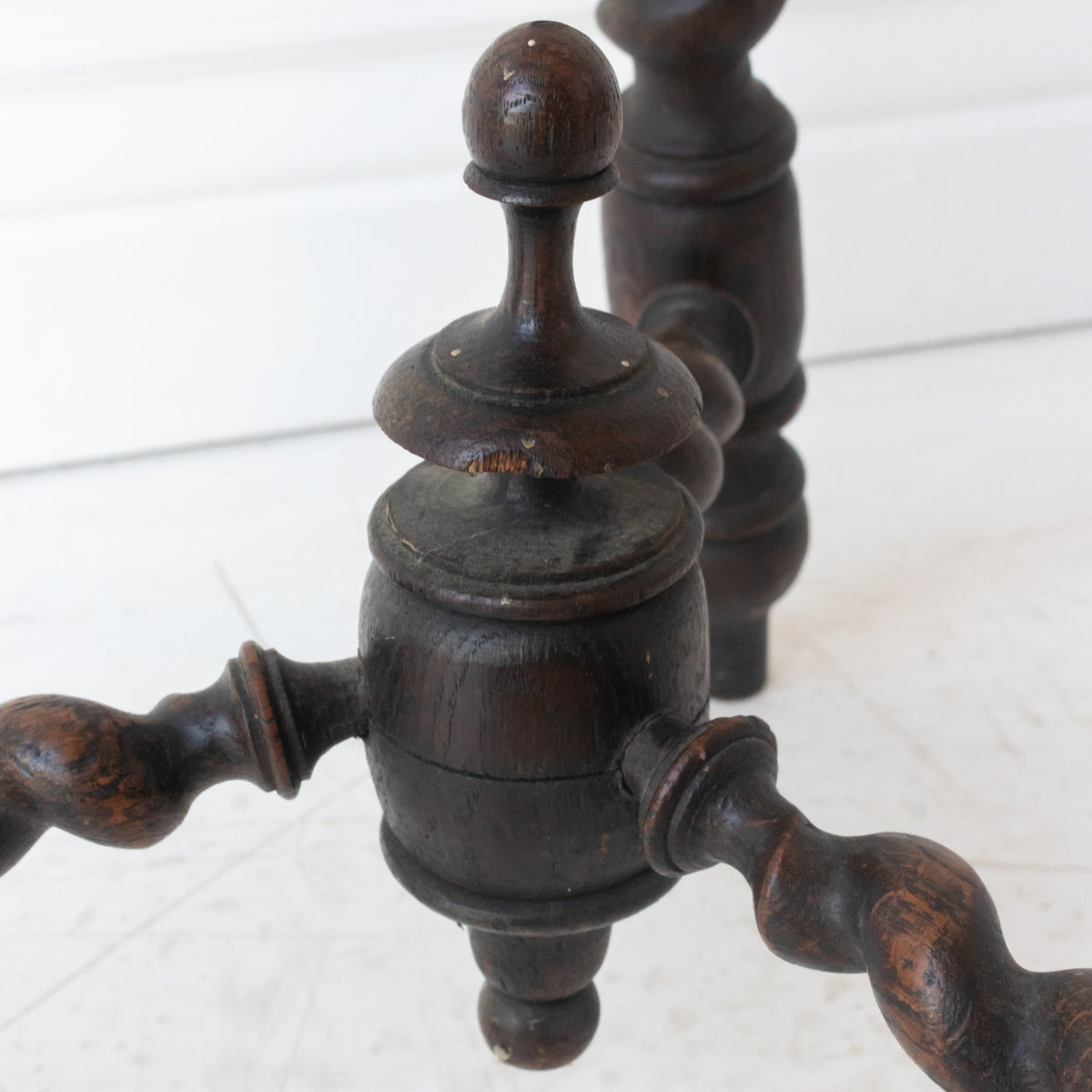 Hand Carved Spindle Stool - elsie green - furniture