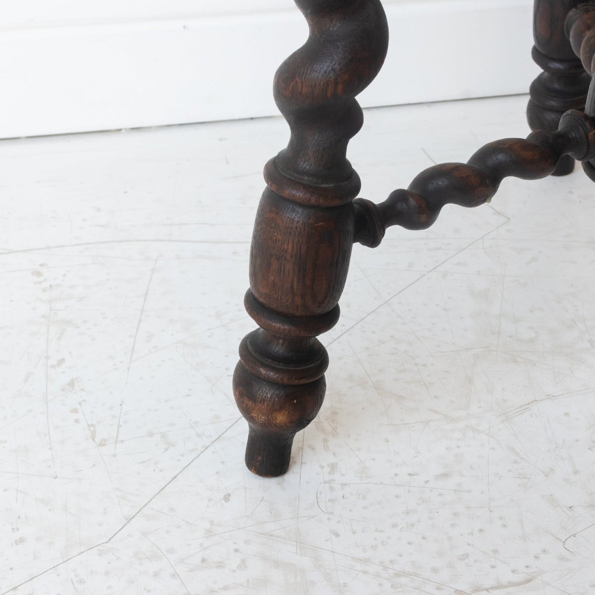 Hand Carved Spindle Stool - elsie green - furniture