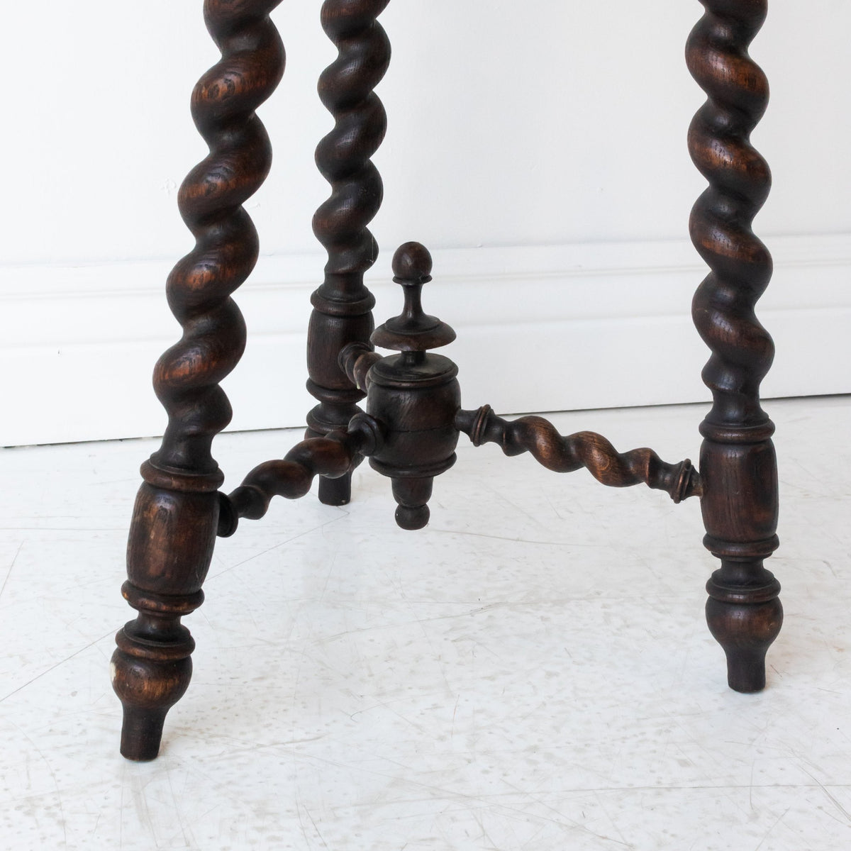 Hand Carved Spindle Stool - elsie green - furniture