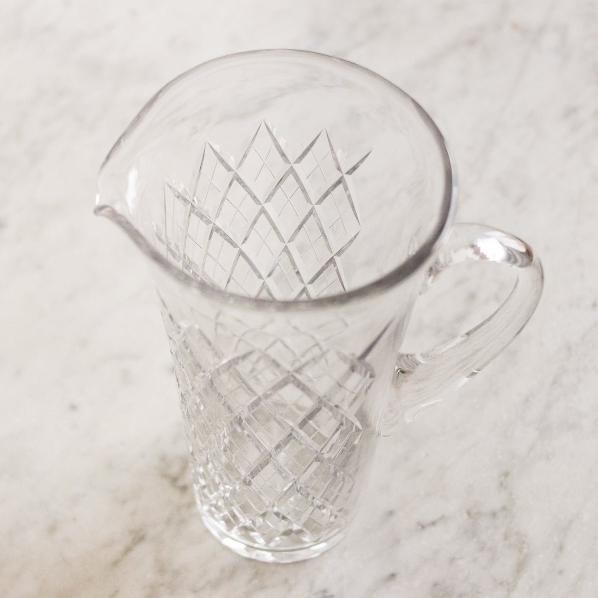Hand Cut Crystal Pitcher - elsie green - The French Kitchen