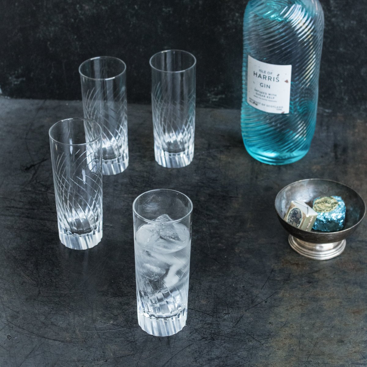 Hand Cut Crystal Shot Glass Set Of 4 - elsie green - The French Kitchen