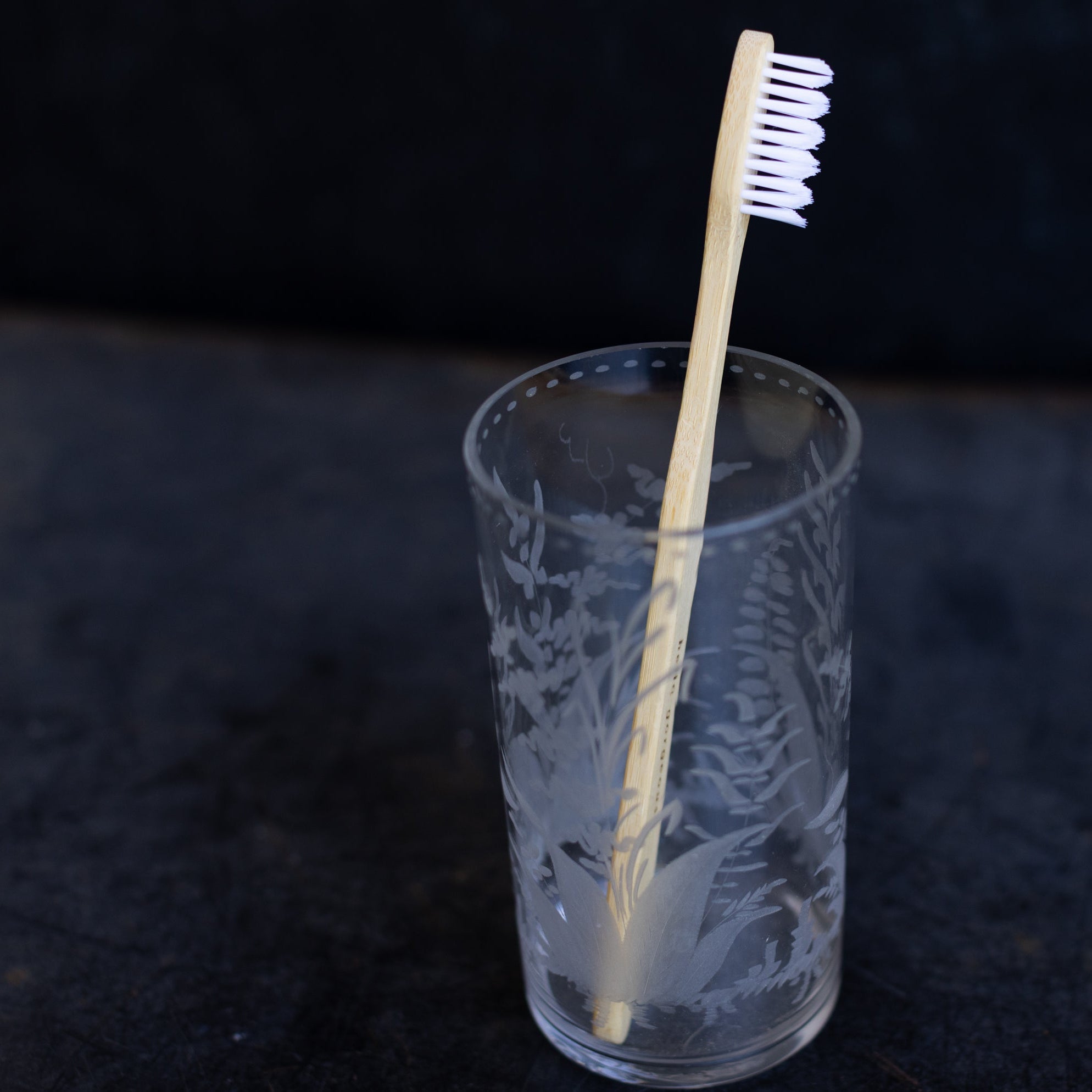 Hand Engraved Blown Glass Tumbler - elsie green - the french kitchen