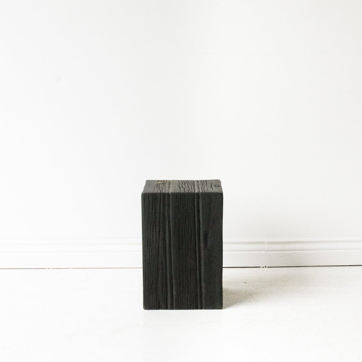 Hand Hewn Side Table with Brass Bow Tie - elsie green - furniture