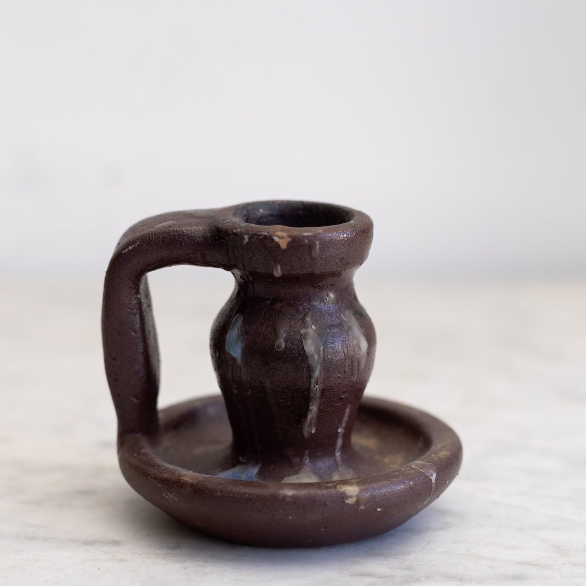 Hand Made Stoneware Candlestick - elsie green - decor