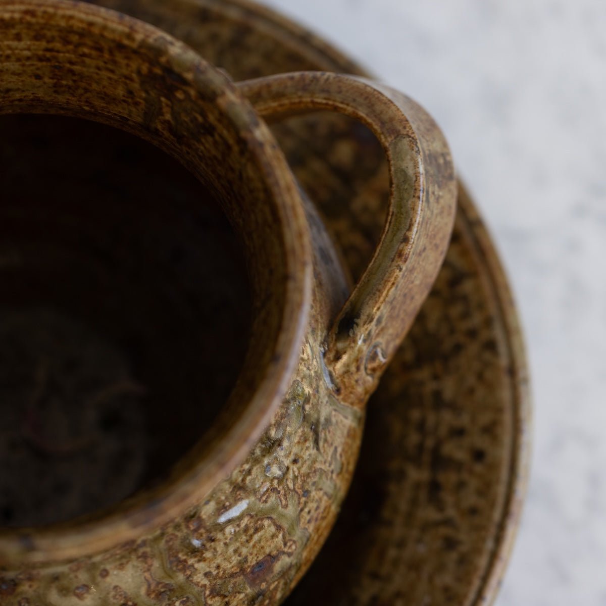 Hand Made Stoneware Crock & Plate | Signed by Artist. - elsie green - decor