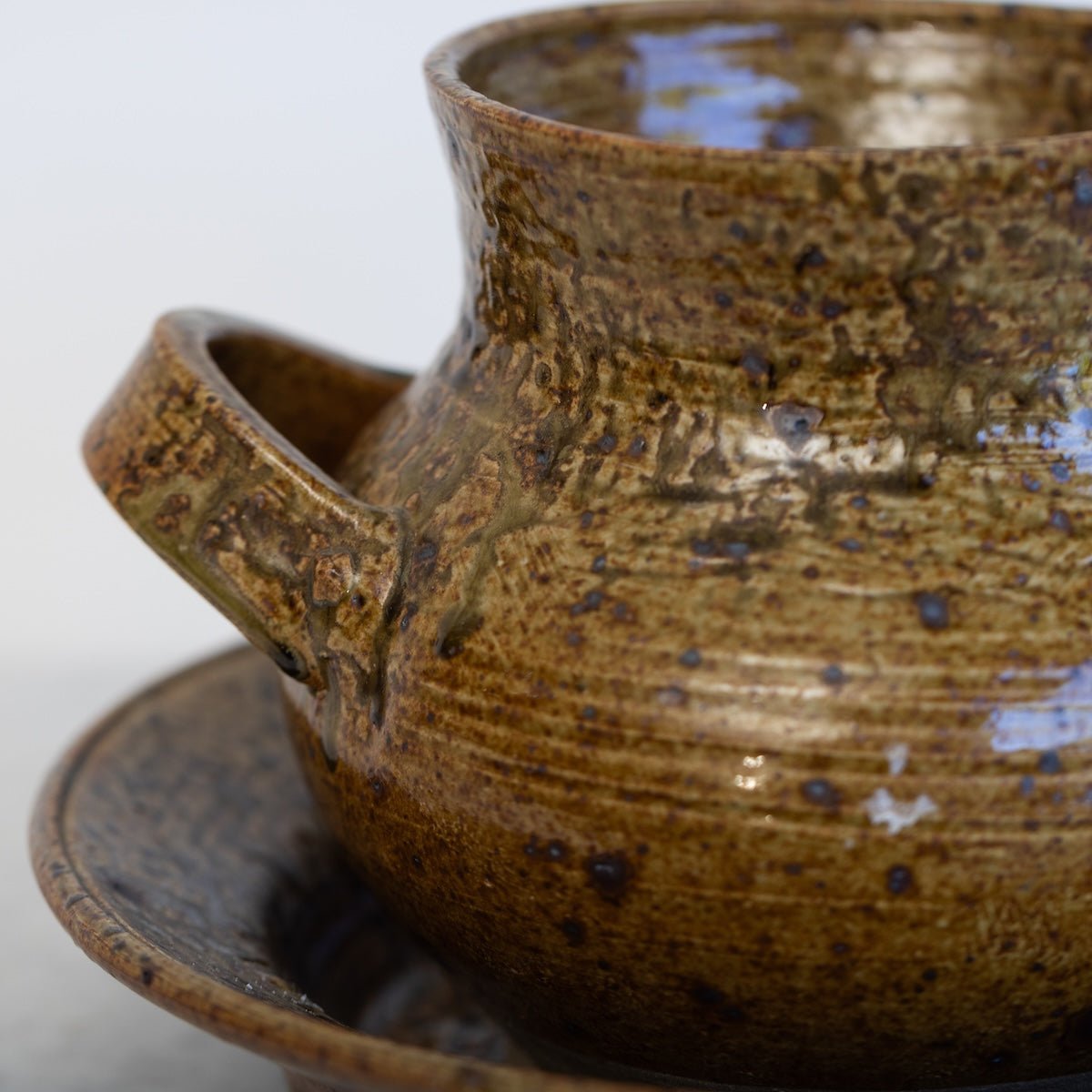 Hand Made Stoneware Crock & Plate | Signed by Artist. - elsie green - decor