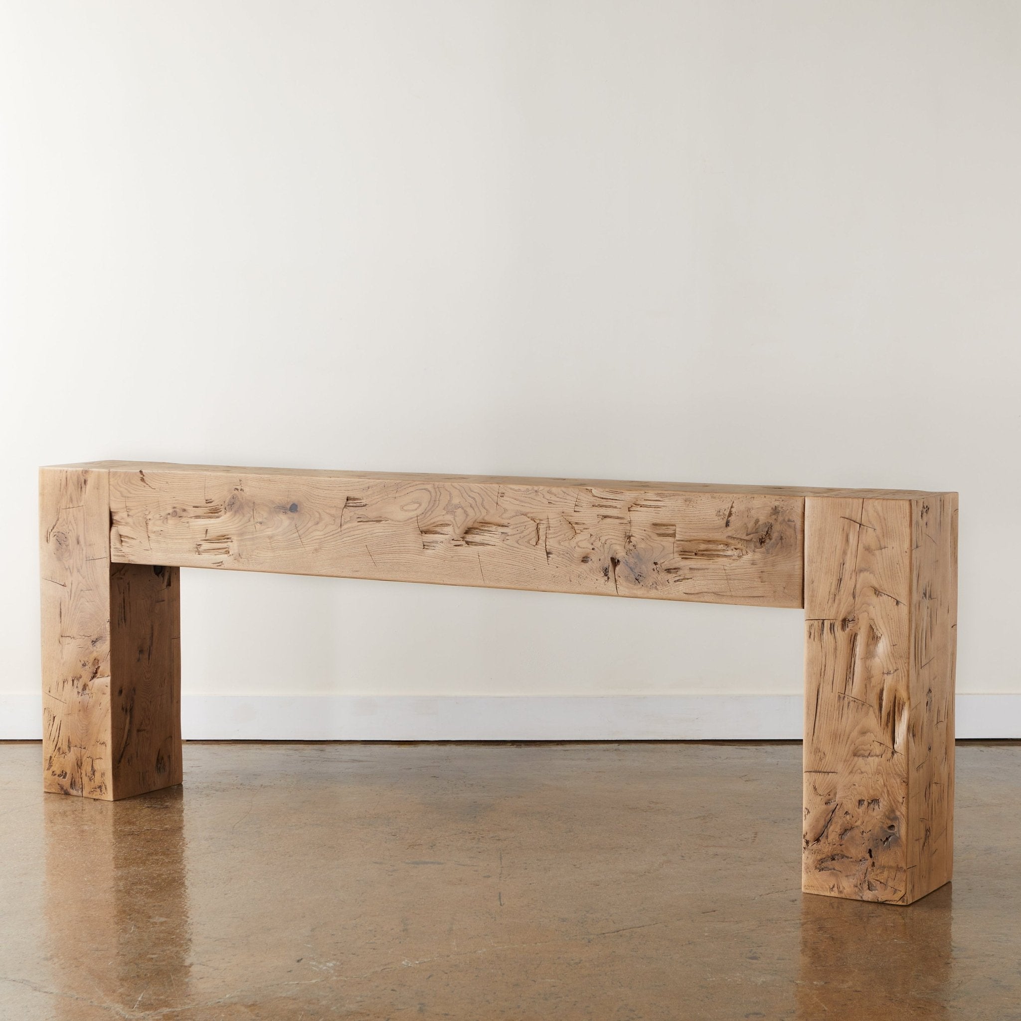 Hewn Beam Reclaimed Wood Console - elsie green - reclaimed wood furniture