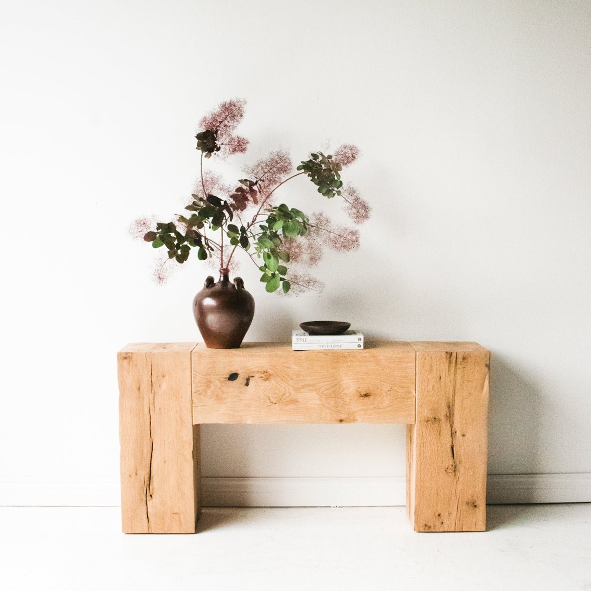 Hewn Beam Reclaimed Wood Console - elsie green - reclaimed wood furniture