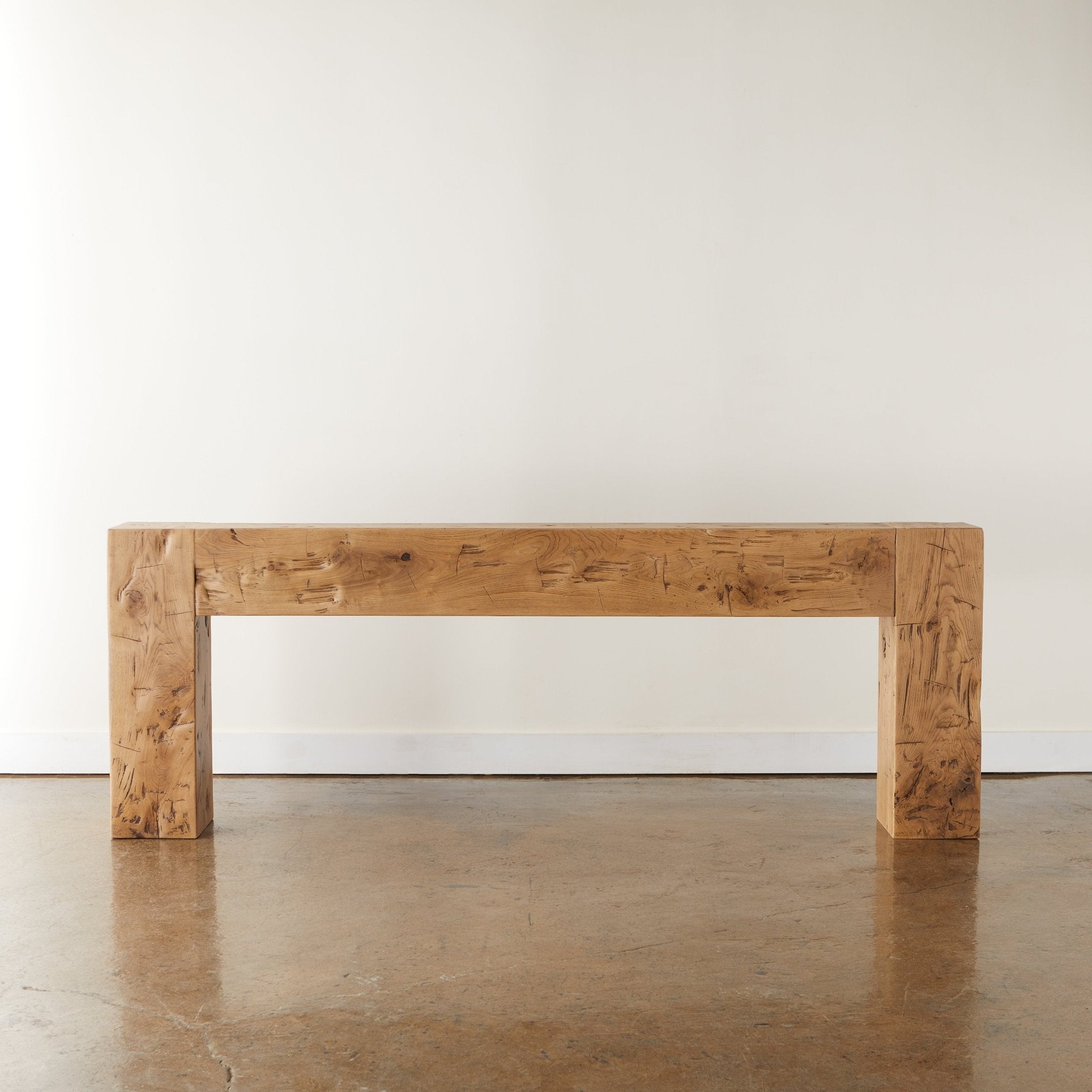 Hewn Beam Reclaimed Wood Console - elsie green - reclaimed wood furniture