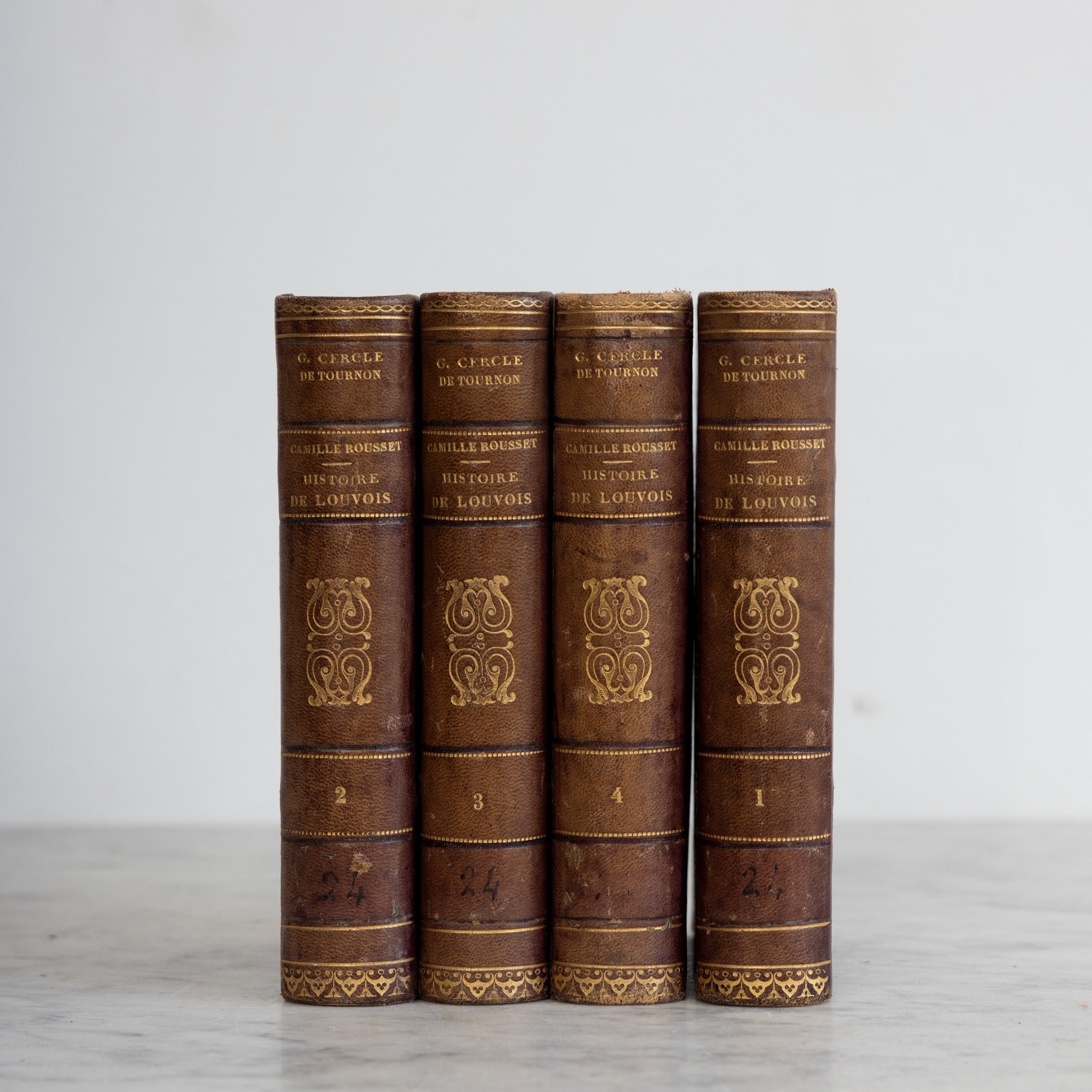 Histoire de Louvois Library Book Set of 4 - elsie green - decor