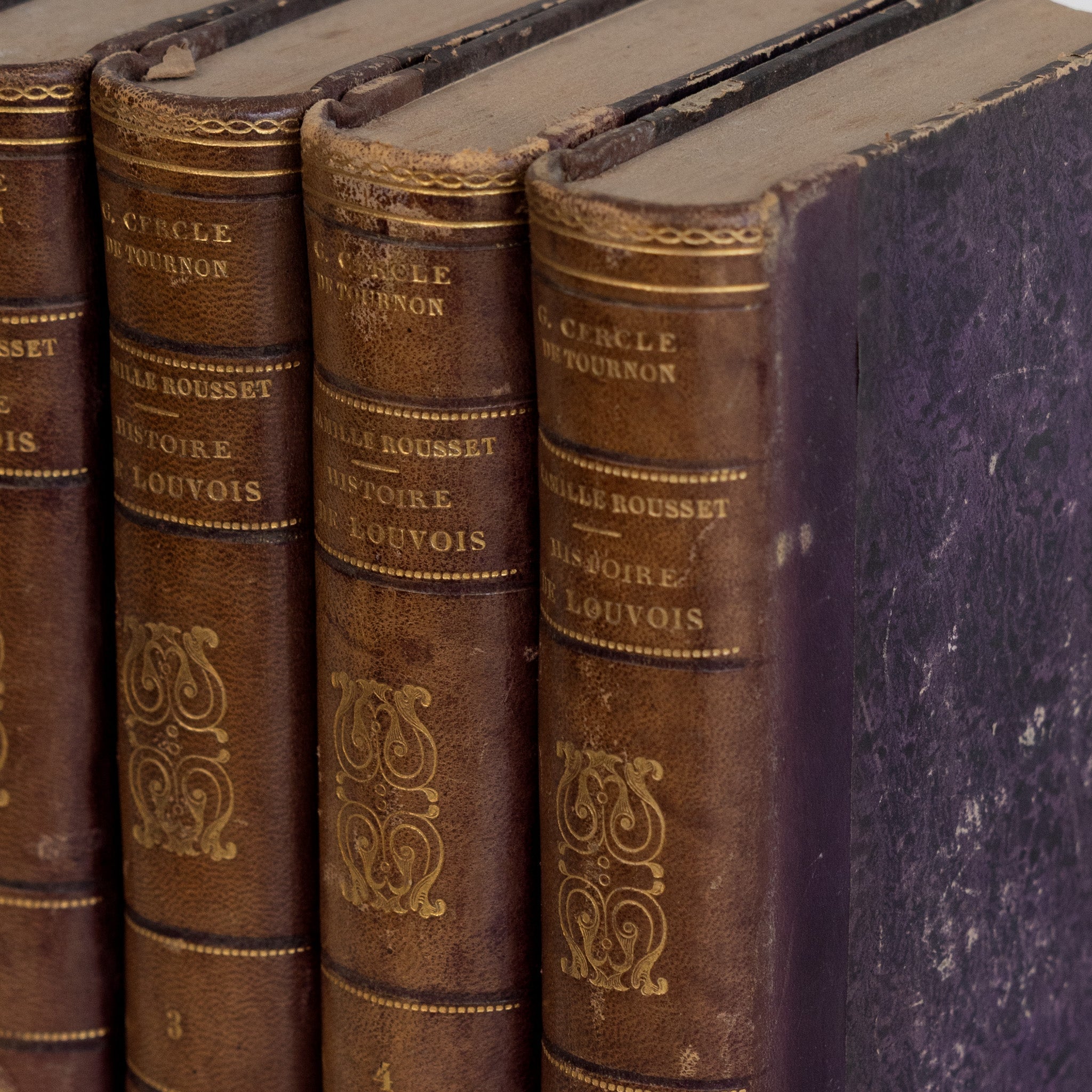 Histoire de Louvois Library Book Set of 4 - elsie green - decor
