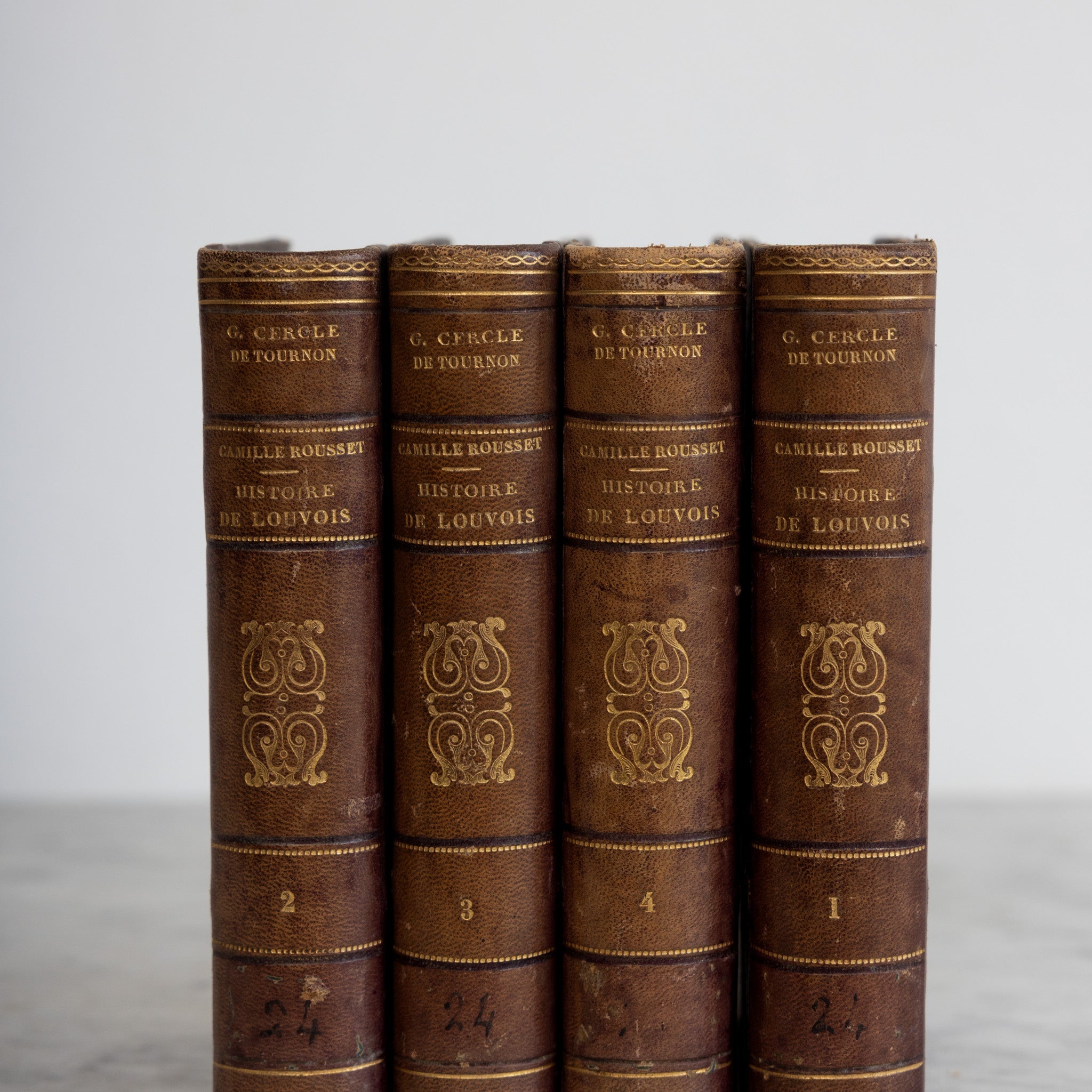 Histoire de Louvois Library Book Set of 4 - elsie green - decor