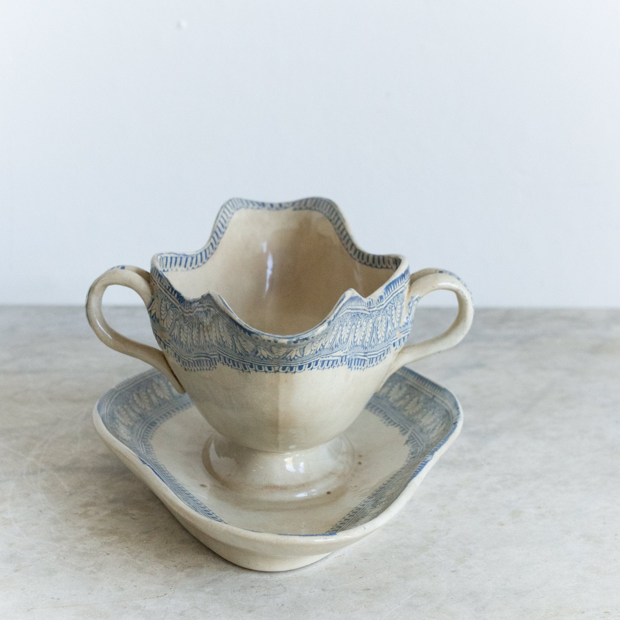 Honeysuckle Transferware Gravy Boat - elsie green - The French Kitchen