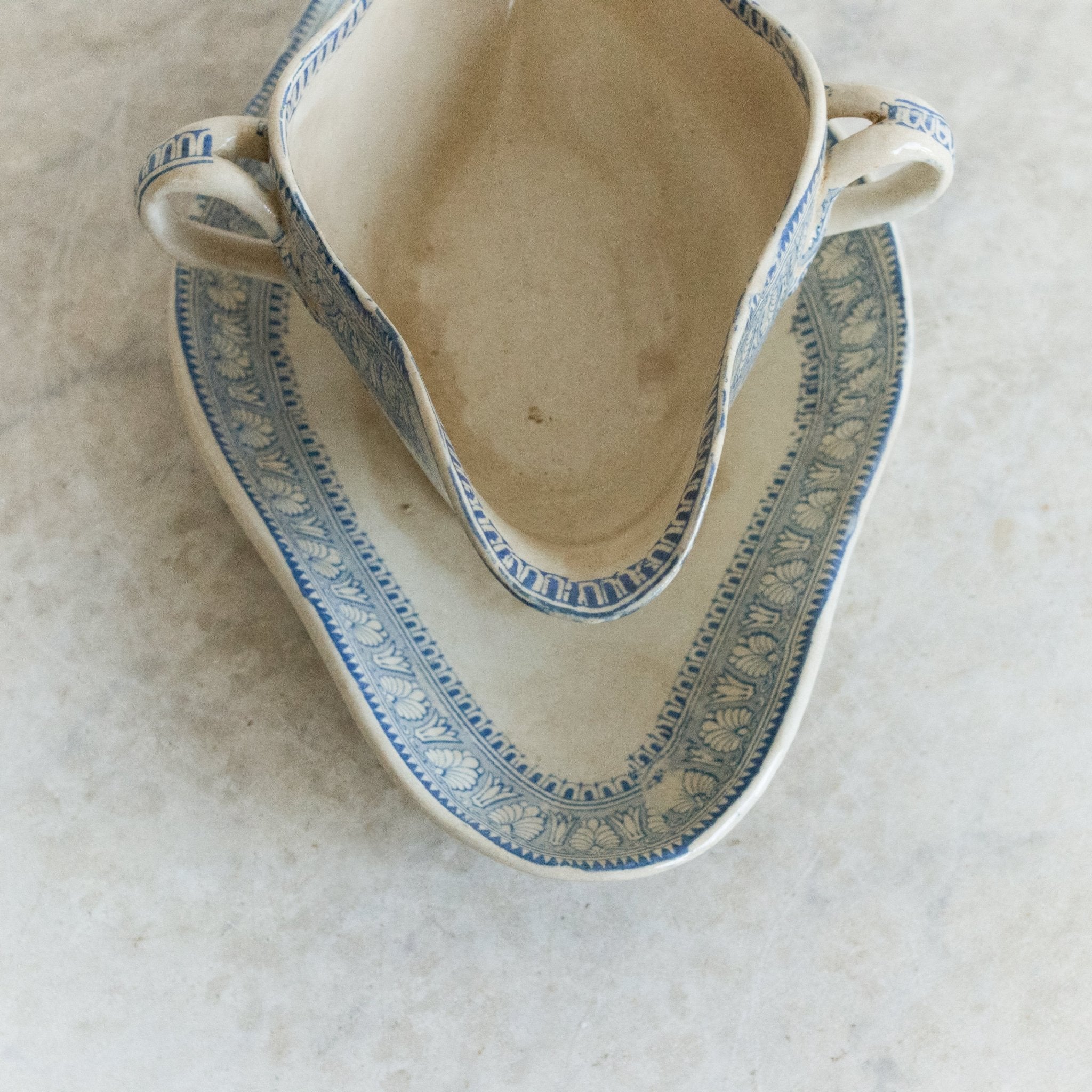 Honeysuckle Transferware Gravy Boat - elsie green - The French Kitchen