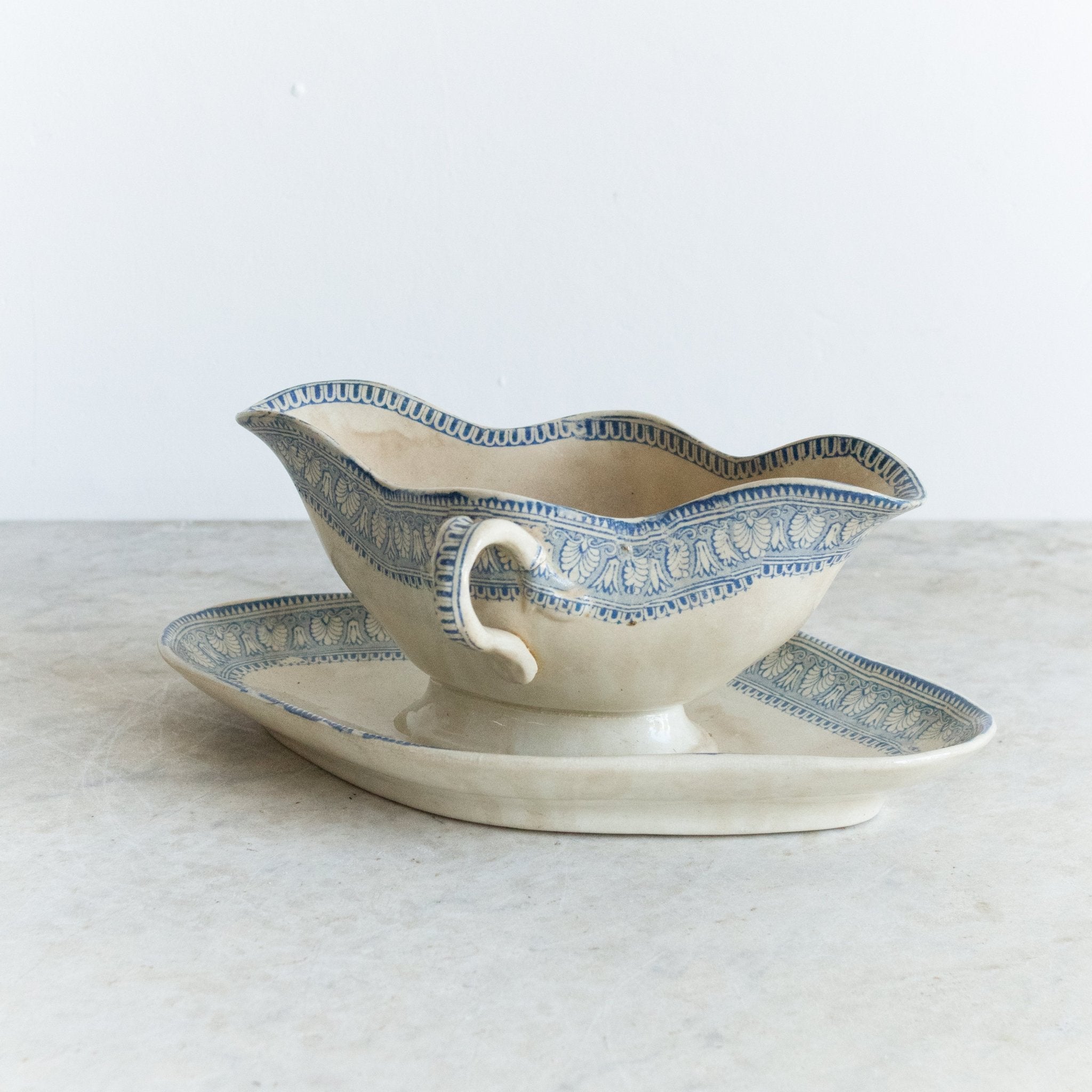 Honeysuckle Transferware Gravy Boat - elsie green - The French Kitchen
