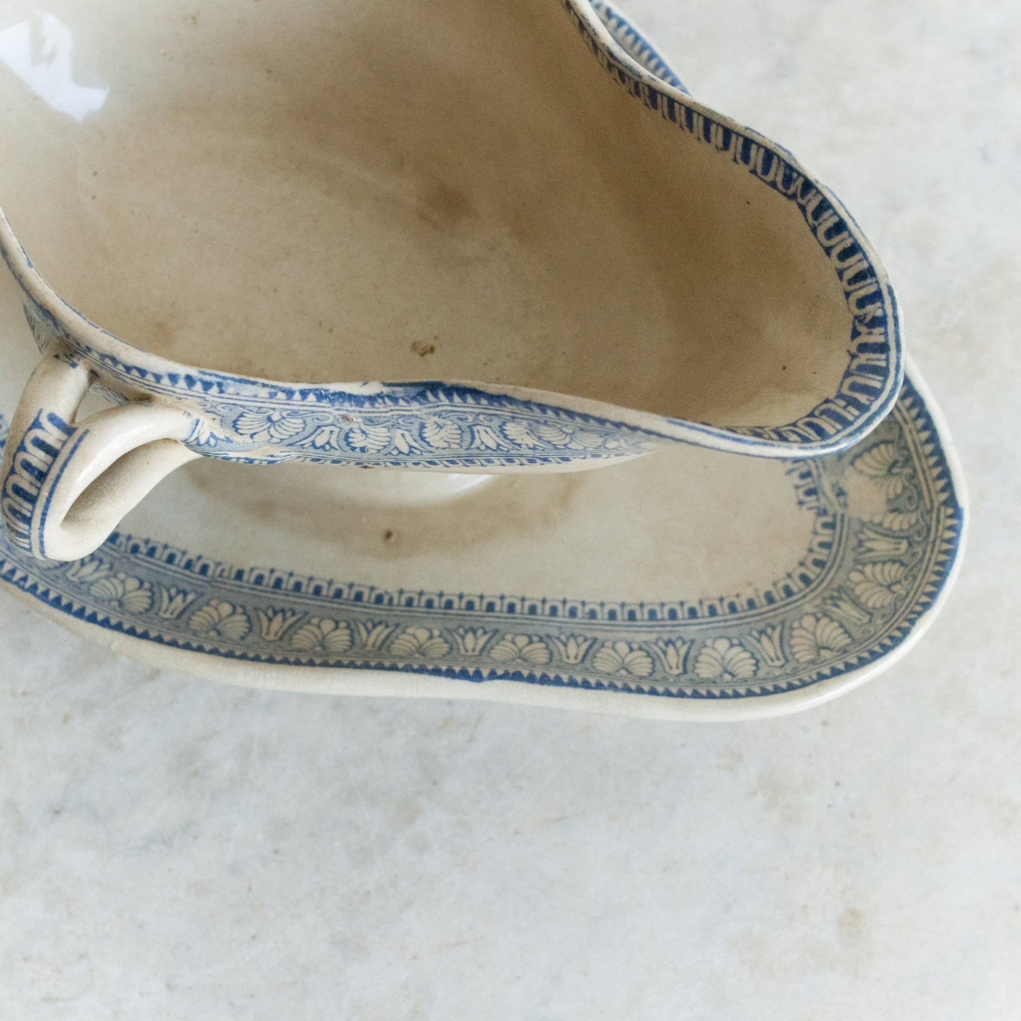 Honeysuckle Transferware Gravy Boat - elsie green - The French Kitchen